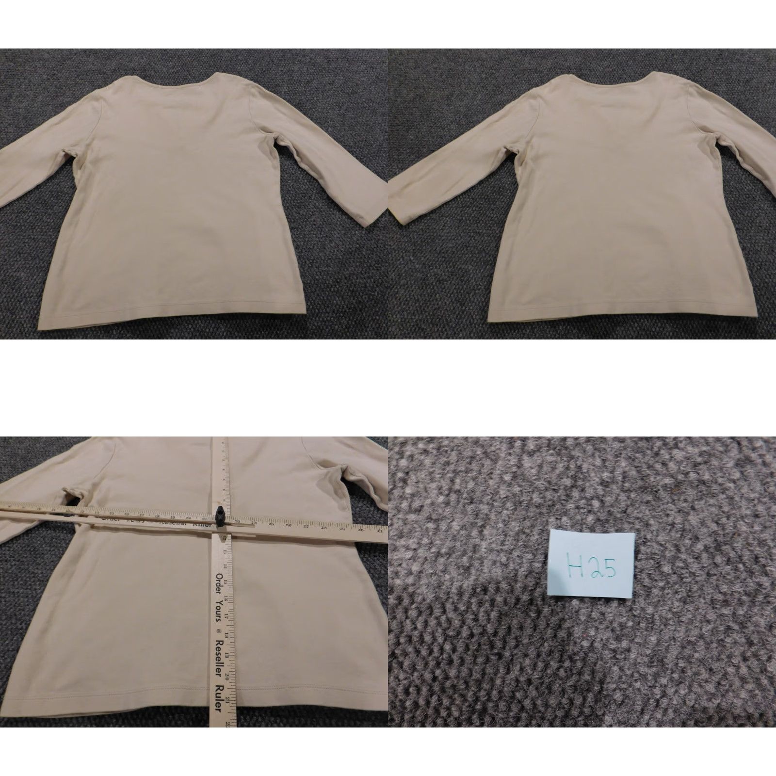 Vintage Kim Rogers Blouse Womens M Beige Crew Neck Pullover Stretch Casual Regular Button Cotton Rayon Yep Comfortable Size M / US 6-8 / IT 42-44 - 8 Thumbnail
