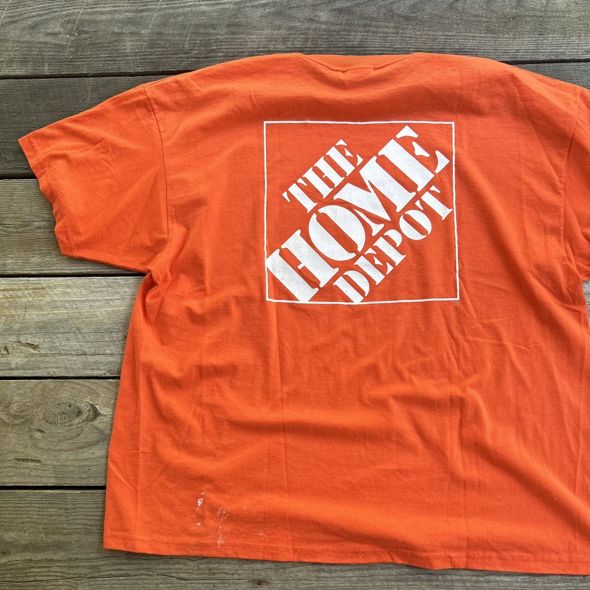 Vintage Vintage 90s The Home Depot Employee Paint Stained T Shirt Size US XXL / EU 58 / 5 - 3 Thumbnail