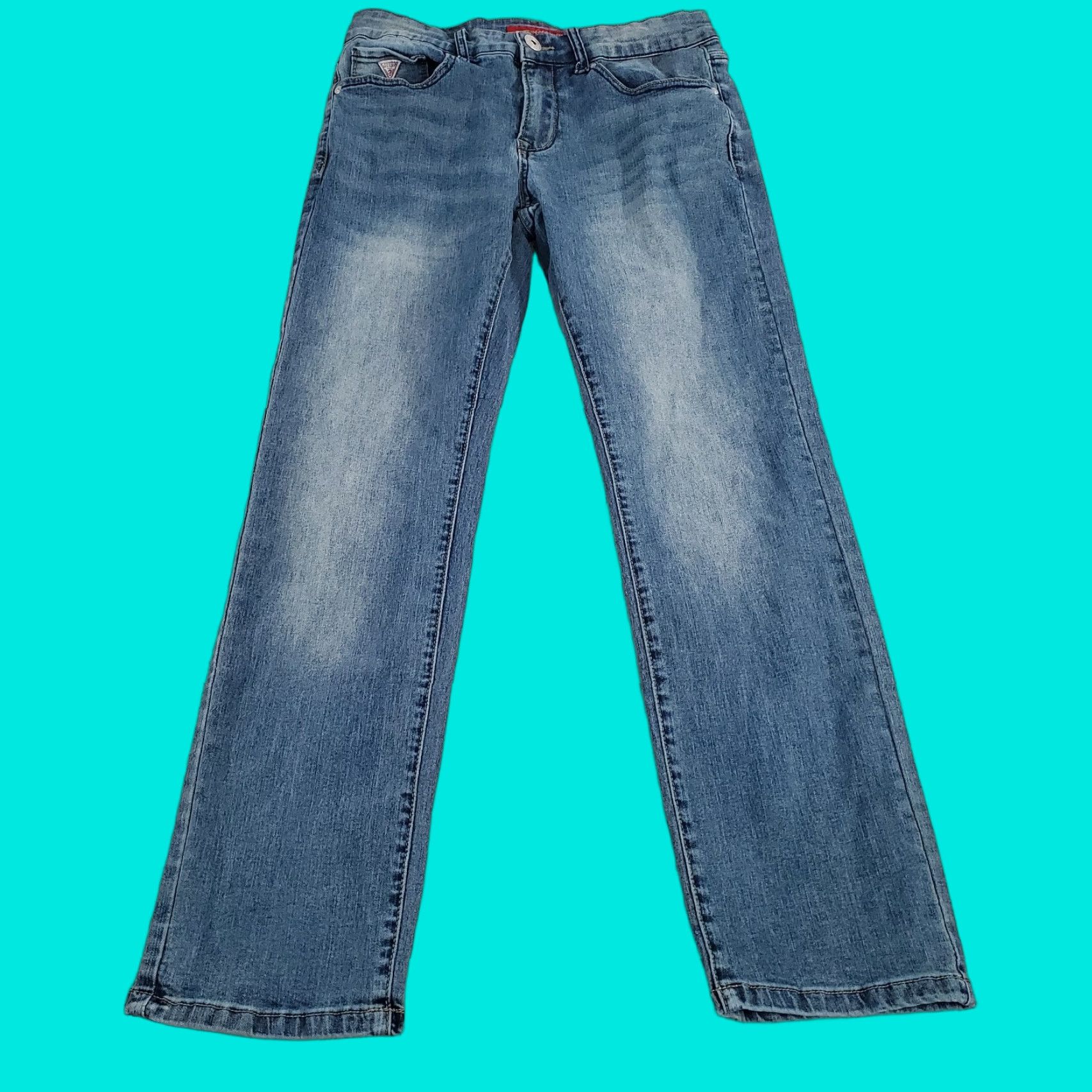 Guess Guess Jeans Mens Jeans Slim Straight Leg 30x30 Blue Lincoln Medium Wash Denim Size US 30 / EU 46 - 1 Thumbnail