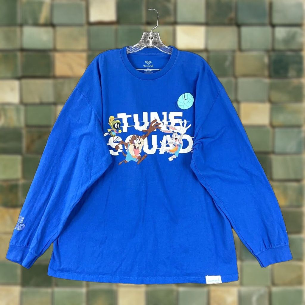Diamond Supply Co. Diamond Supply Co Tune Squad T-Shirt Mens 2XL Blue Long Sleeve Graphic Tee Size US XXL / EU 58 / 5 - 1 Thumbnail