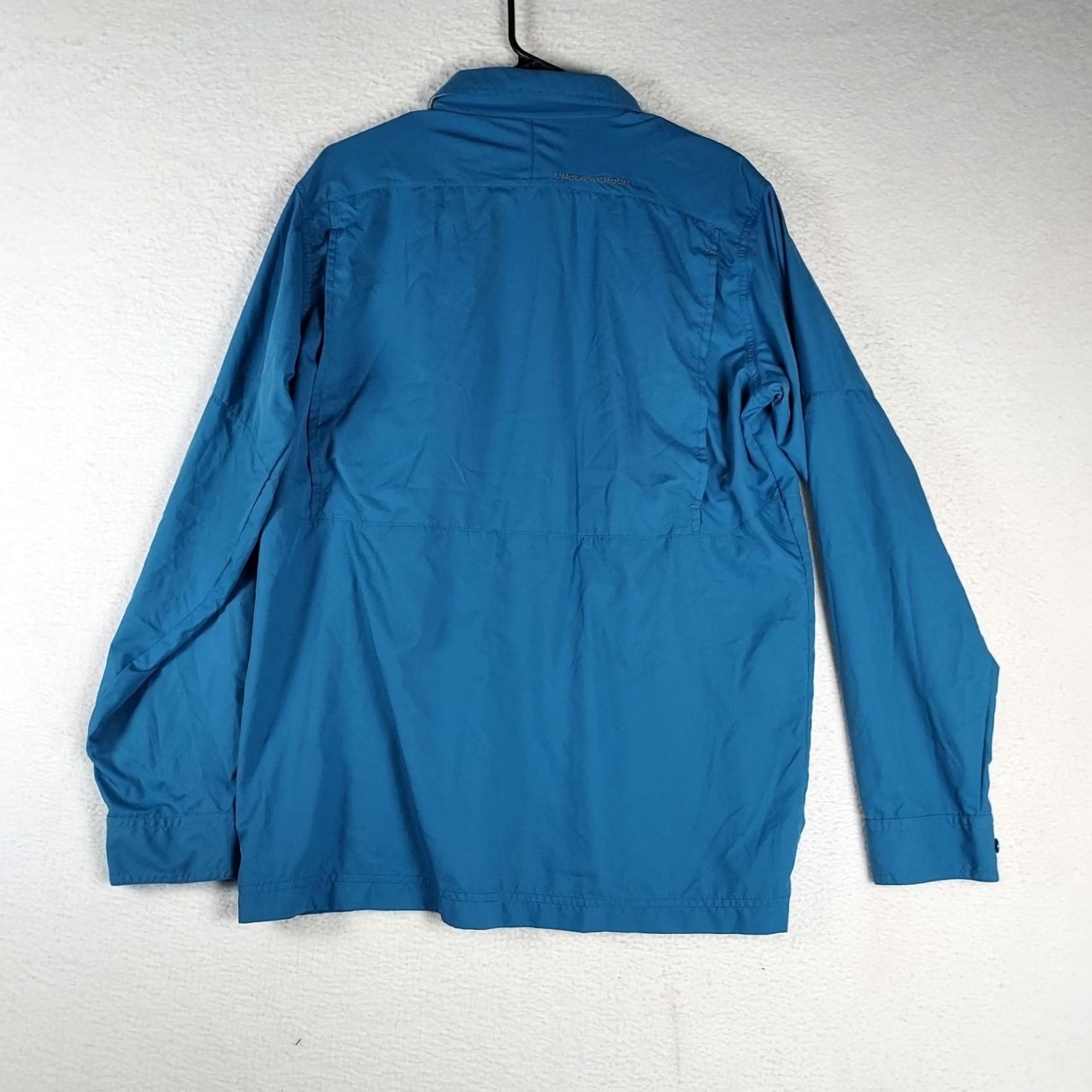 Under Armour Under Armour Men Long Sleeve Fishing Shirt Blue Medium Loose Fit Crew Neck Pullover Breathable Polyester Logo Size US M / EU 48-50 / 2 - 2 Thumbnail