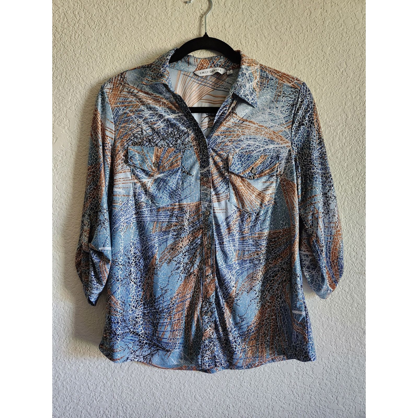 Other Emily Daniels 3/4 Sleeve Mellitic Button Up Blouse S Size S / US 4 / IT 40 - 1 Thumbnail