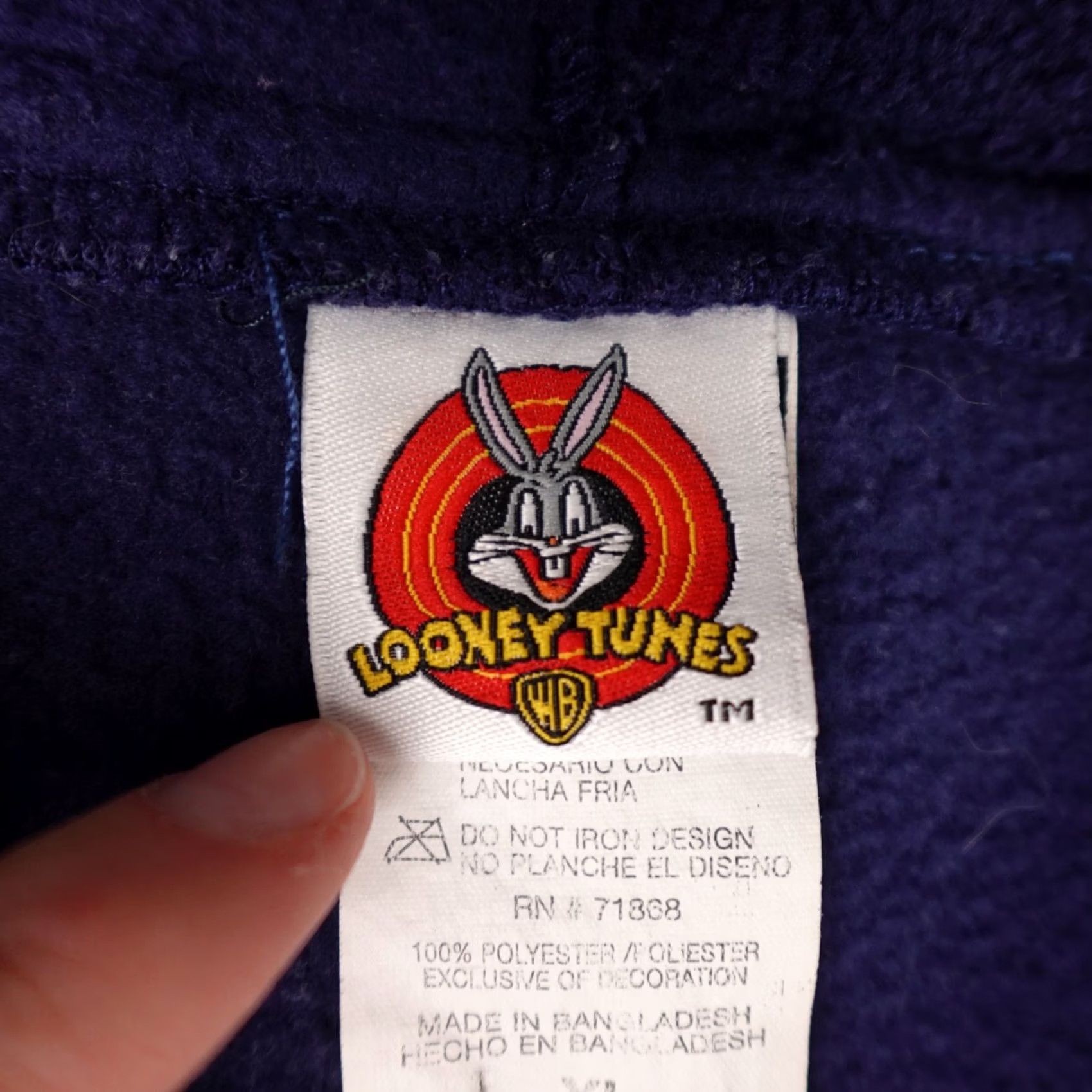 Vintage VINTAGE Looney Tunes Jacket Womens XL Blue Tweety Bird Bossy & Proud 1/4 Zip Size XL / US 12-14 / IT 48-50 - 3 Thumbnail