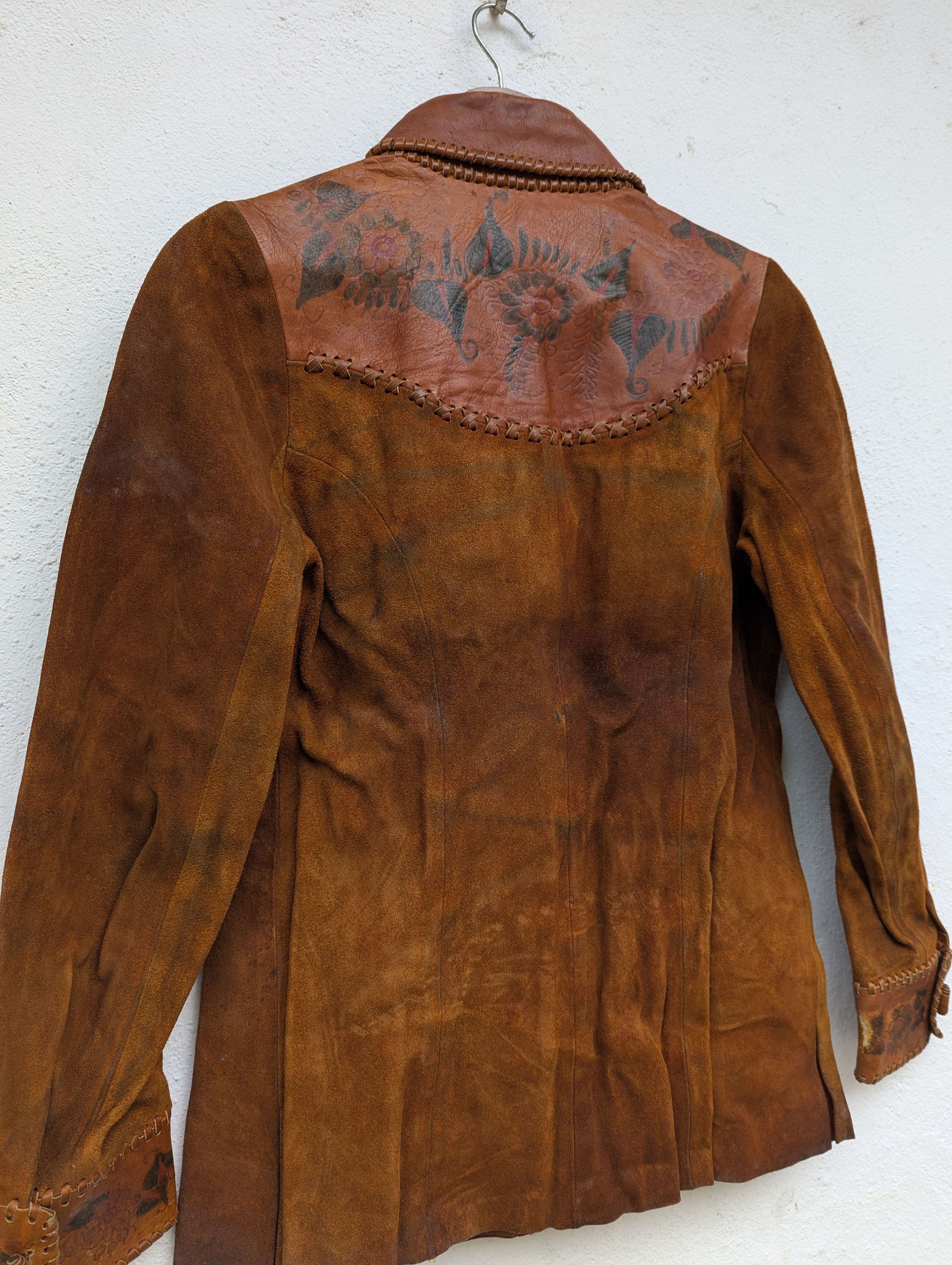 Handmade HANDMADE LEATHER JACKET FLOWER MOTIFS Size M / US 6-8 / IT 42-44 - 12 Thumbnail