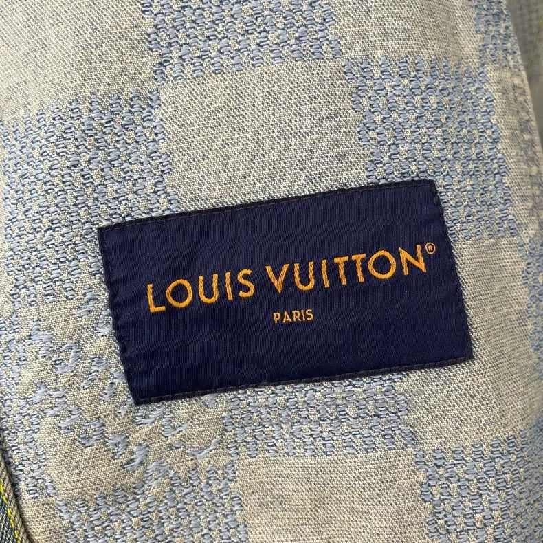 Louis Vuitton Louis Vuitton SS24 Feidun Pearl Checker Denim Jacket Size US XL / EU 56 / 4 - 4 Thumbnail