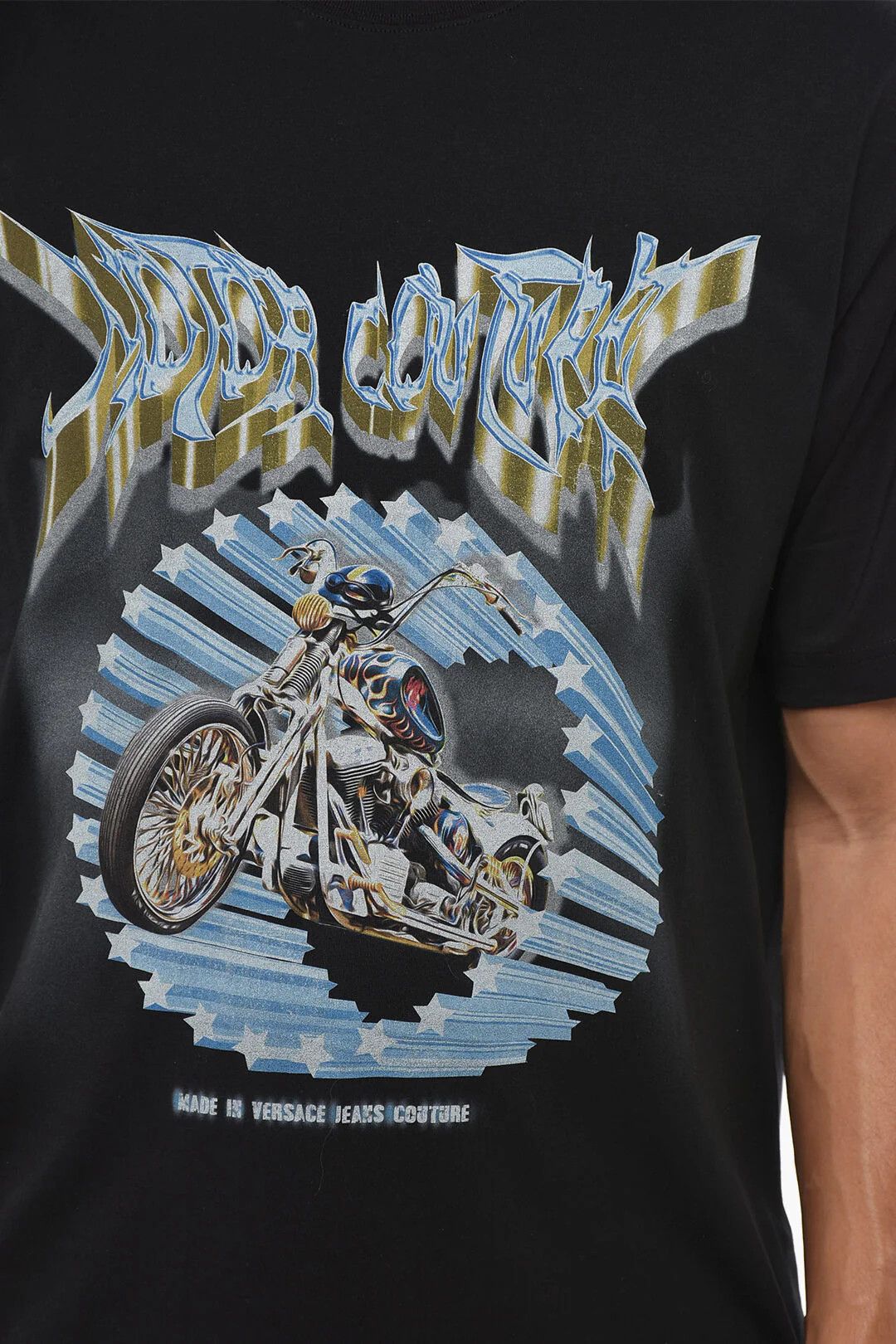 Versace og1mm0426 Printed Crewneck T-Shirt in Black Size US L / EU 52-54 / 3 - 3 Thumbnail