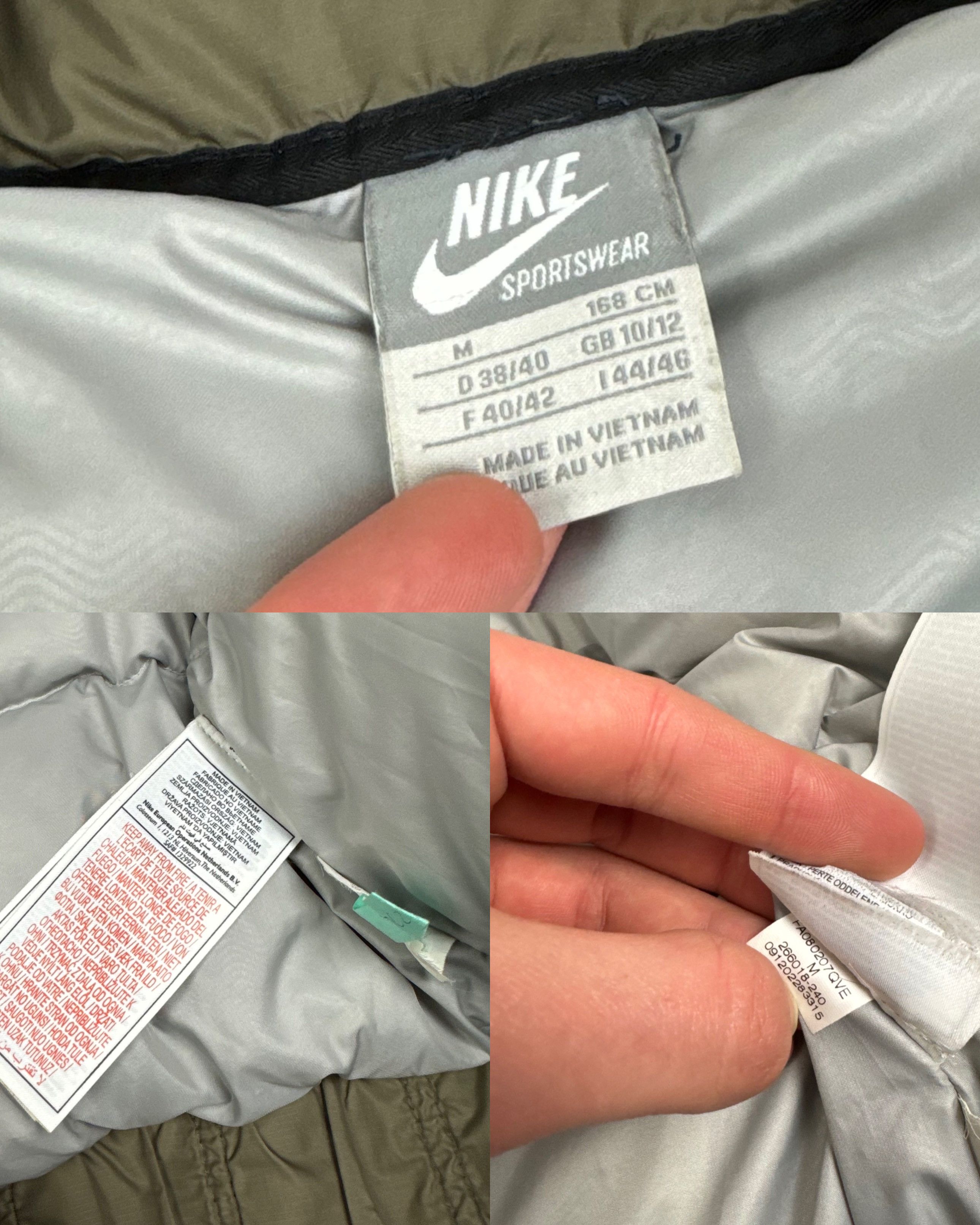 Nike Nike Sportswear 550 Khaki Full Zip Puffer Jacket Medium Size M / US 6-8 / IT 42-44 - 3 Thumbnail