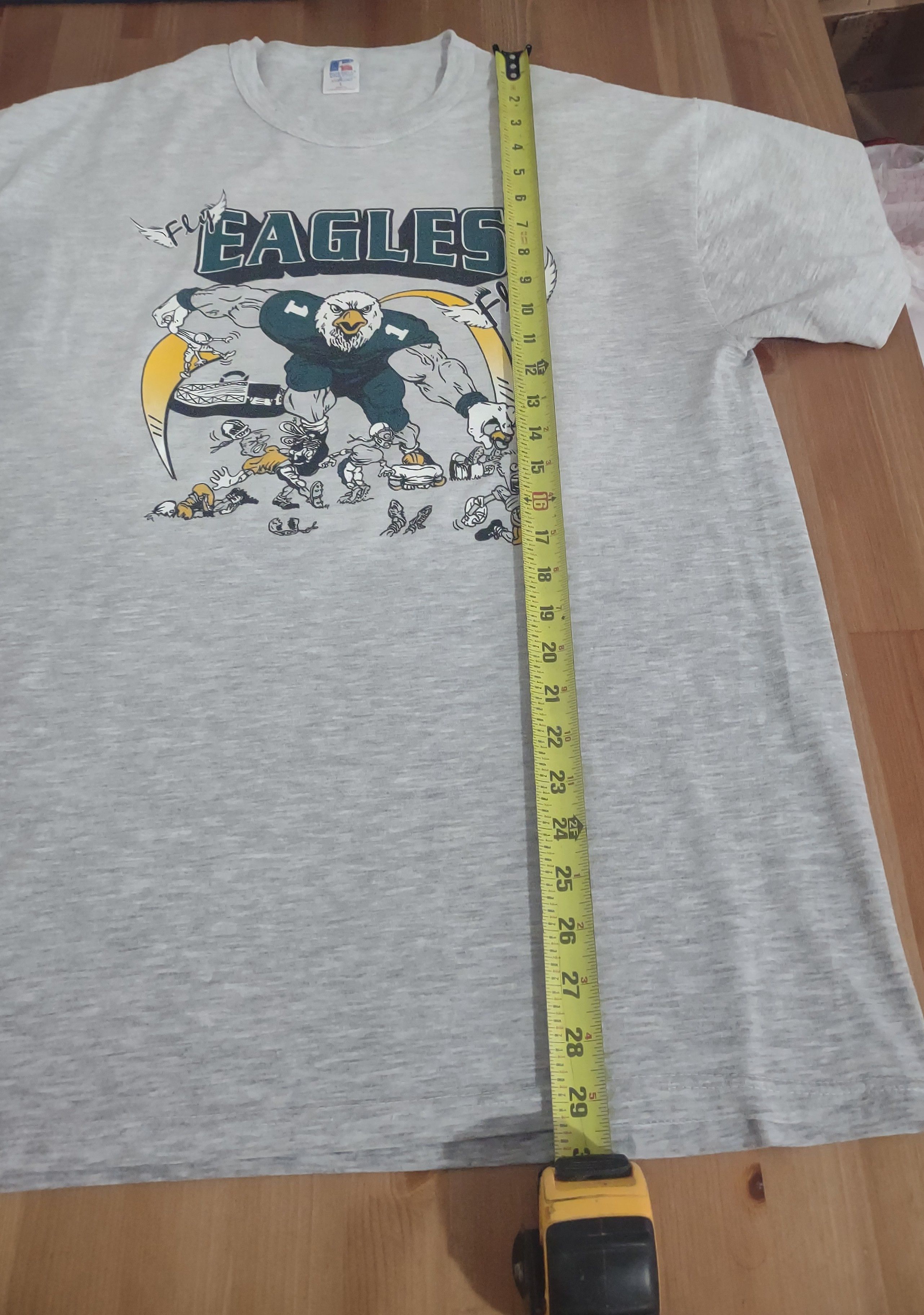 NFL × Russell Athletic × Vintage Vintage 90s Philadelphia Eagles Fly Eagles Fly Mascot Tee Size US L / EU 52-54 / 3 - 9 Thumbnail
