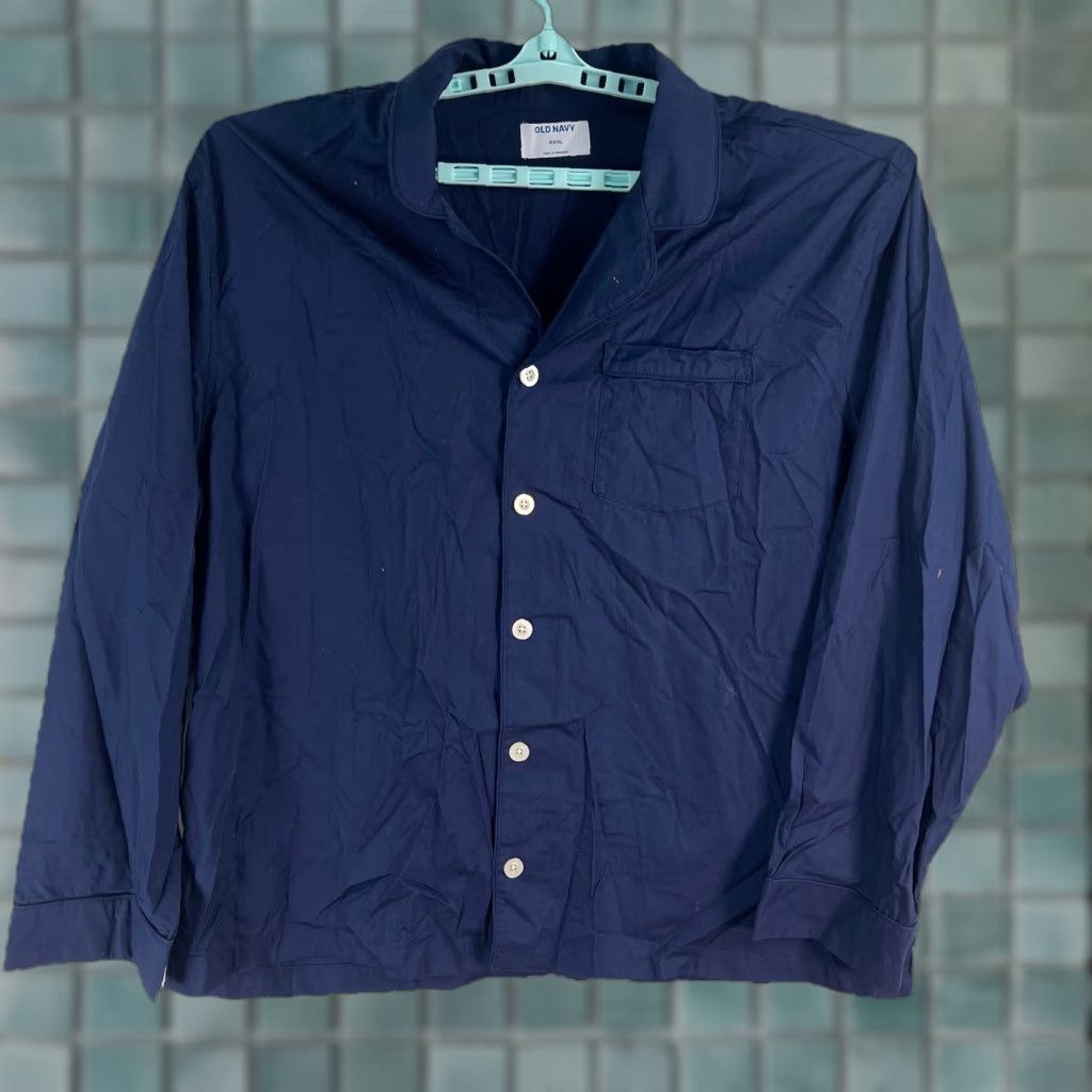 Old Navy Old Navy Button-Up Shirt Mens 3XL Regular Big & Tall Blue Cotton Chest Pocket Long Sleeve Button-Down Collared Shirt Size US XXL / EU 58 / 5 - 1 Thumbnail