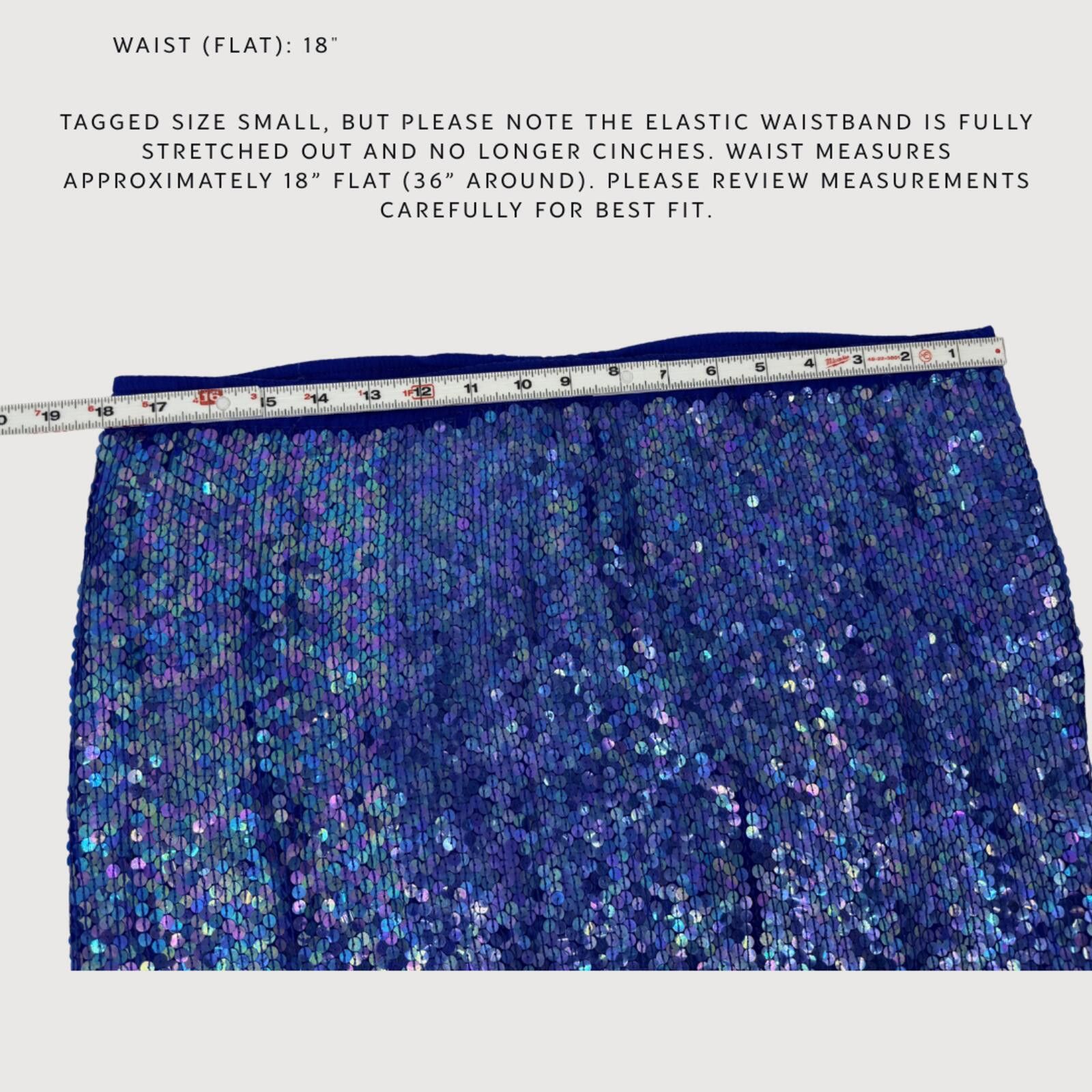 Unknown London Vintage 1980s Silk Sequin Beaded Skirt Set Blue Purple S Size S / US 4 / IT 40 - 7 Thumbnail