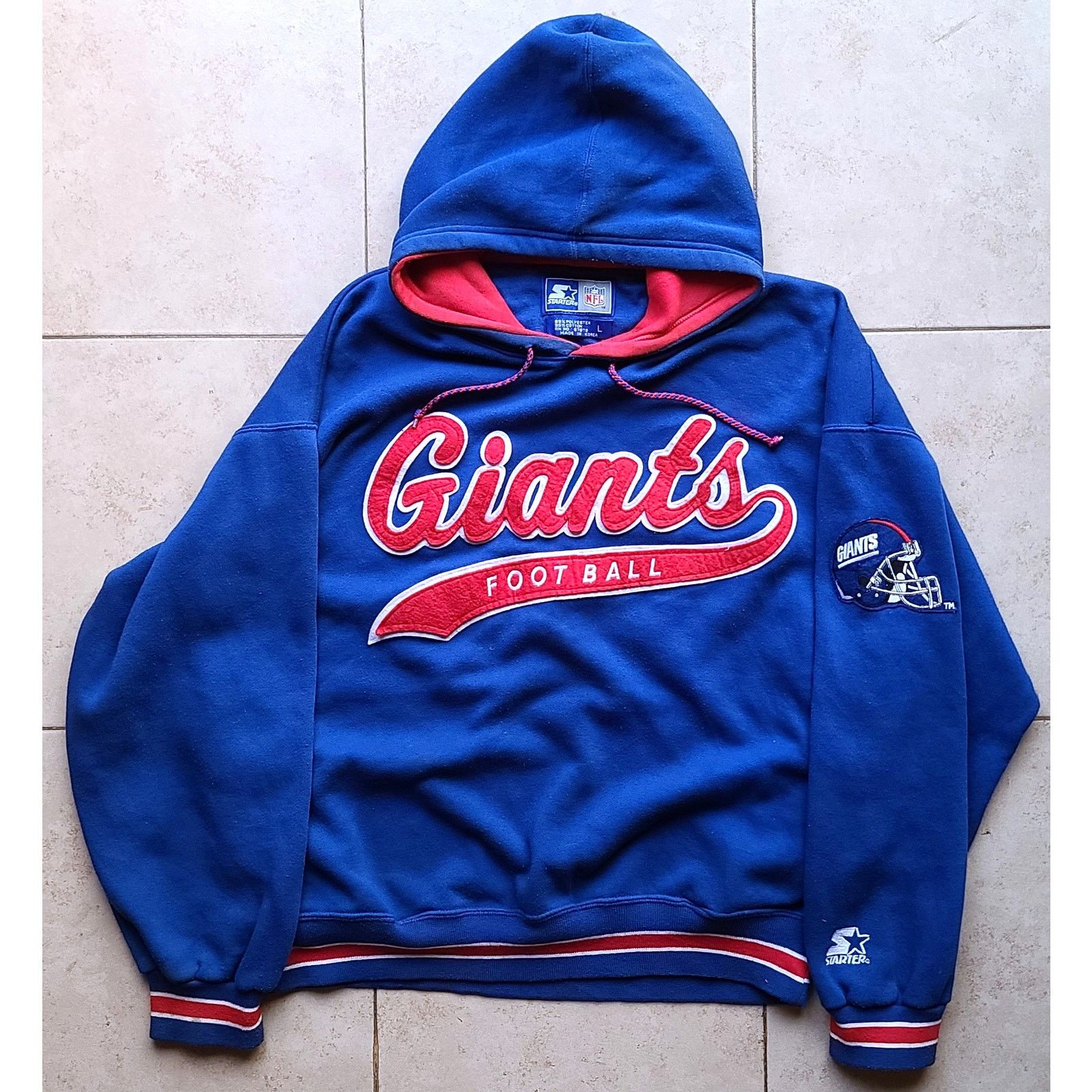 NFL × Starter New York Giants 90s STARTER hoodie Script L NFL Football vtg Size US L / EU 52-54 / 3 - 1 Thumbnail