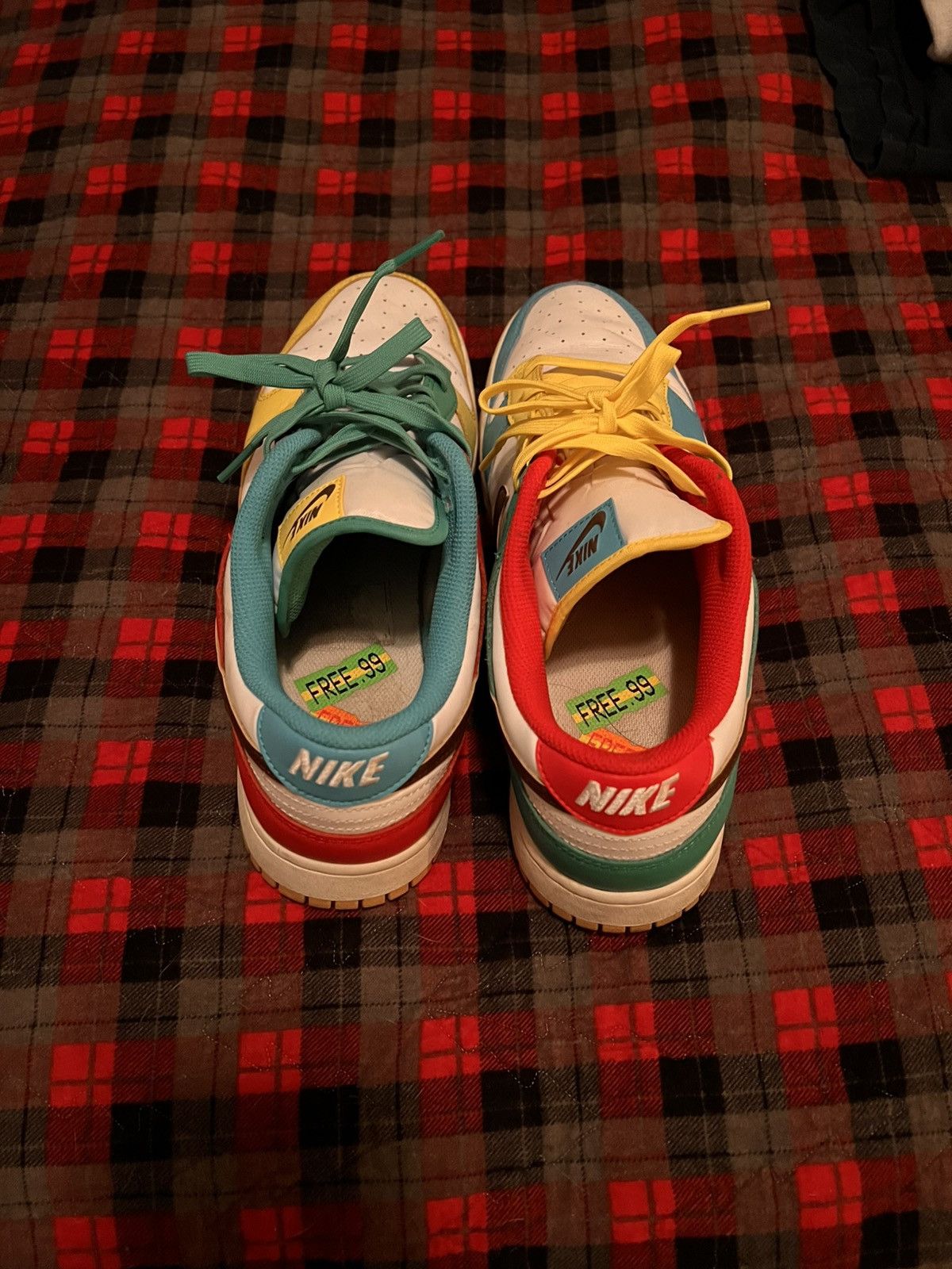 Nike 2021 Nike Dunk Low SE ‘free 99’ -white Size US 12 / EU 45 - 4 Thumbnail