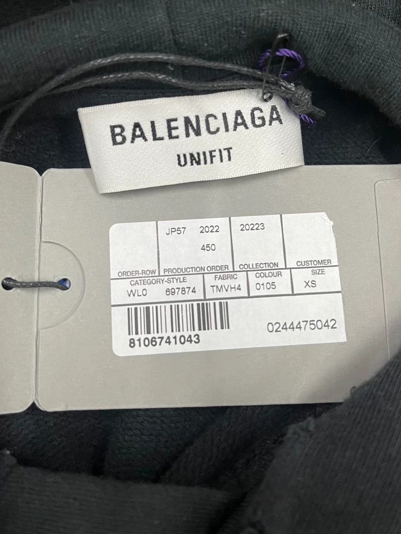 Balenciaga Balenciaga Ink-splashing logo to make old sweatshirt 2503-N Size US XS / EU 42 / 0 - 3 Thumbnail