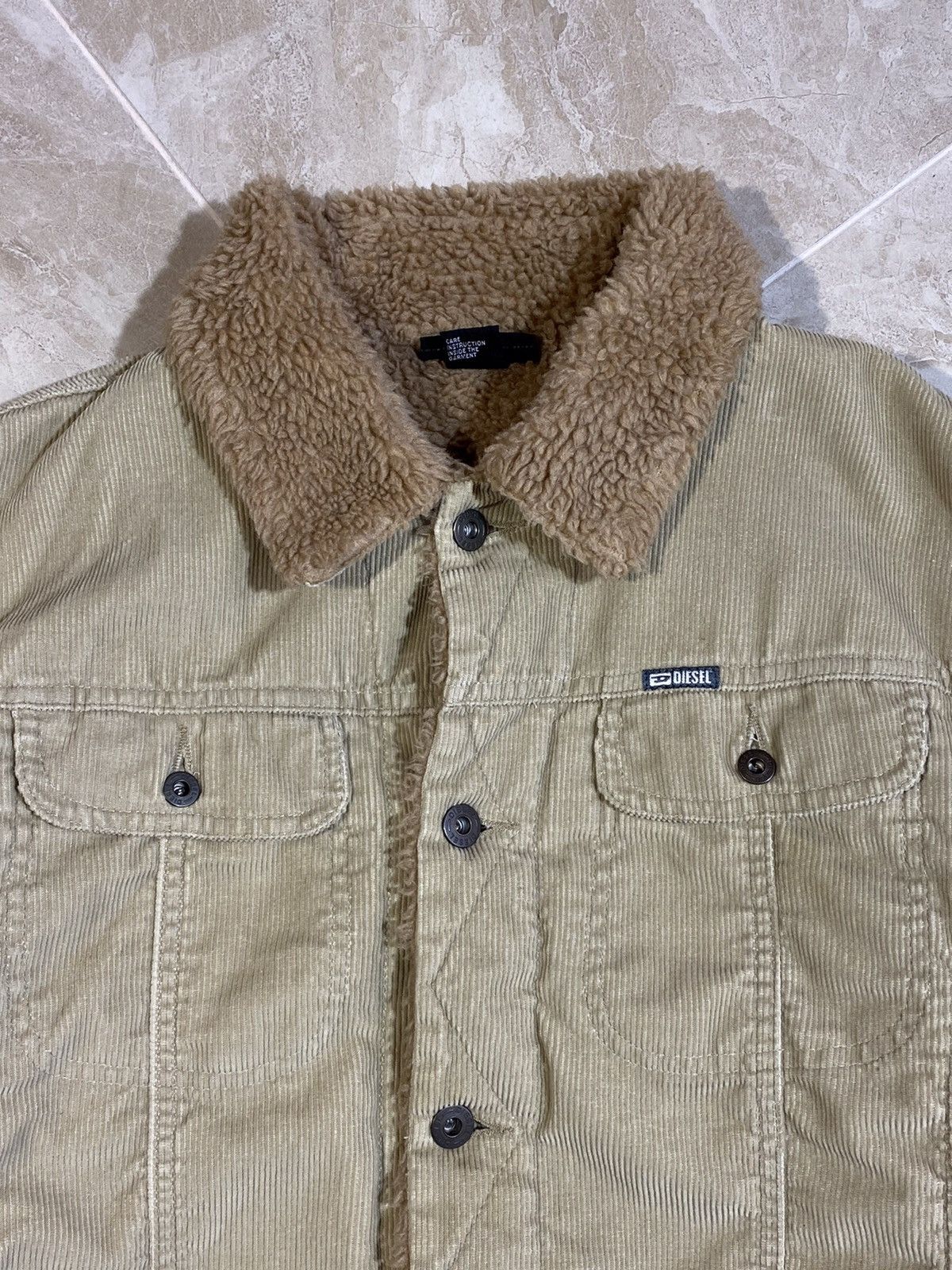 Diesel × Vintage Vintage Diesel Corduroy Sherpa y2k streetwear style jacket Size XL / US 12-14 / IT 48-50 - 5 Thumbnail