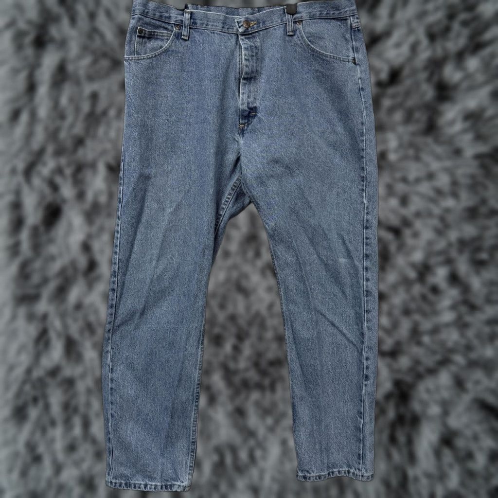 Wrangler Wrangler Jeans Mens 38x29.5 Blue Relaxed Fit Tapered Leg Denim Workwear 96501DS Size US 38 / EU 54 - 1 Thumbnail