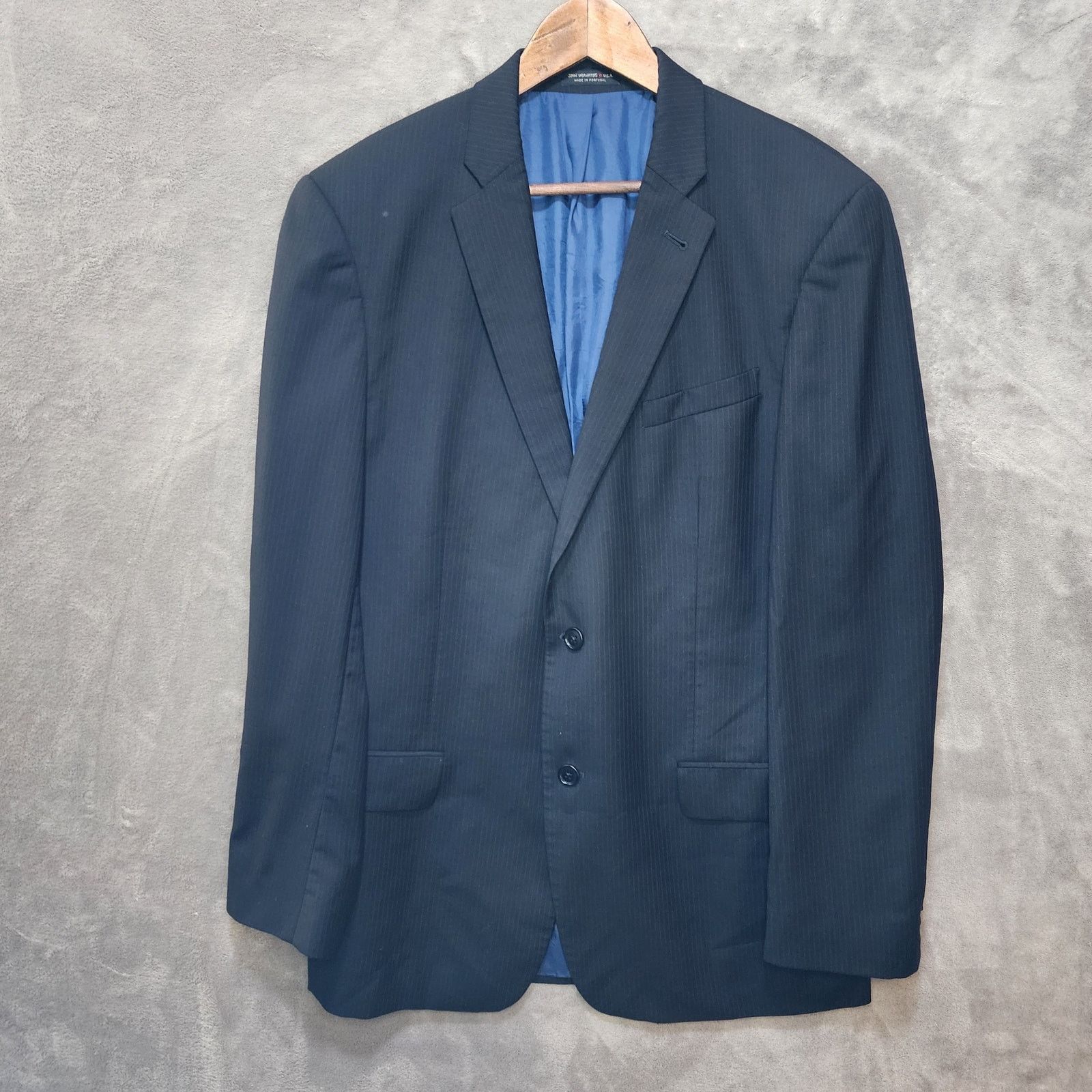 John Varvatos John Varvatos Men's 42L Wool Navy Jacket RN 90736 Size 42L - 1 Thumbnail