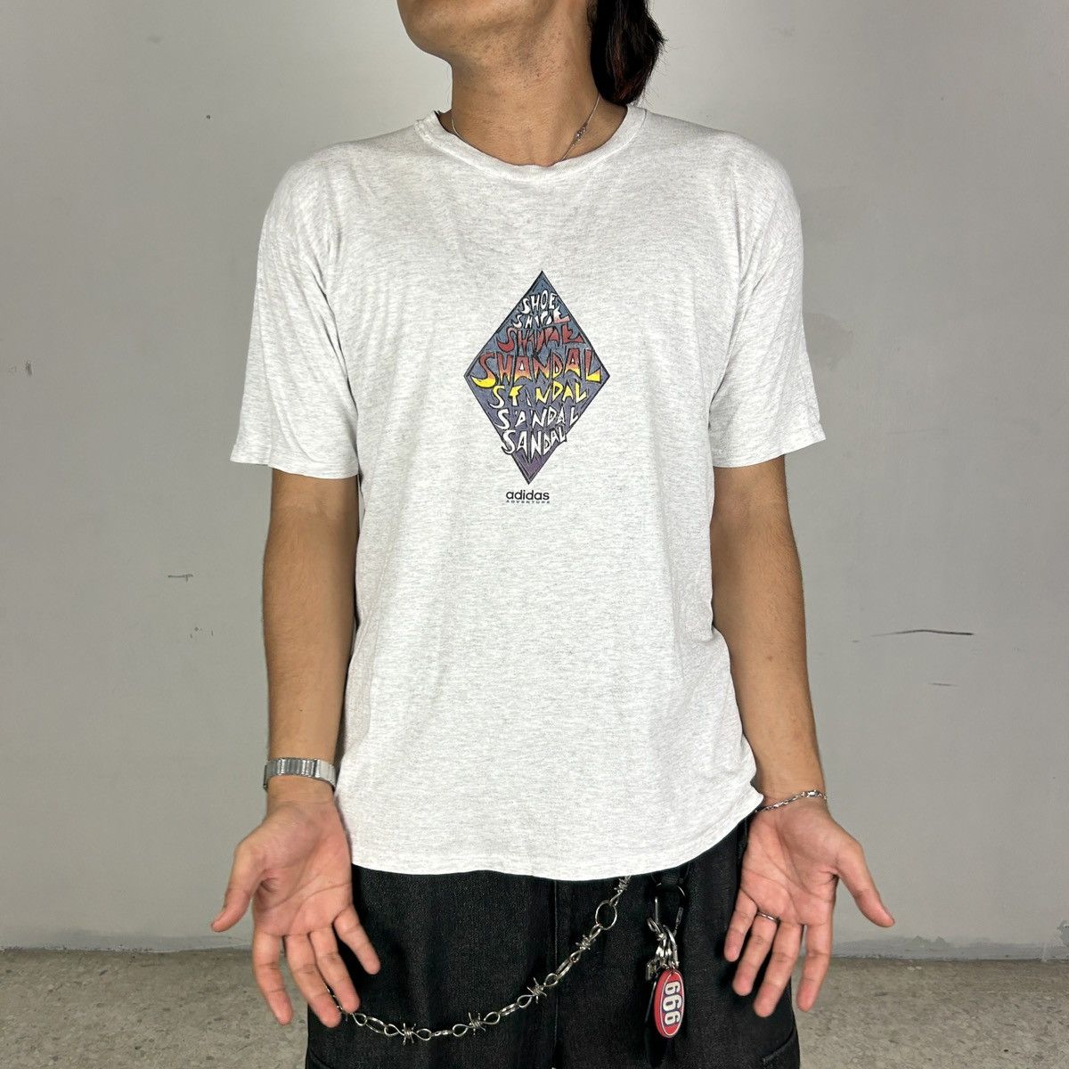 Vintage 1990s Adidas Sandal Tee Size US XL / EU 56 / 4 - 21 Thumbnail