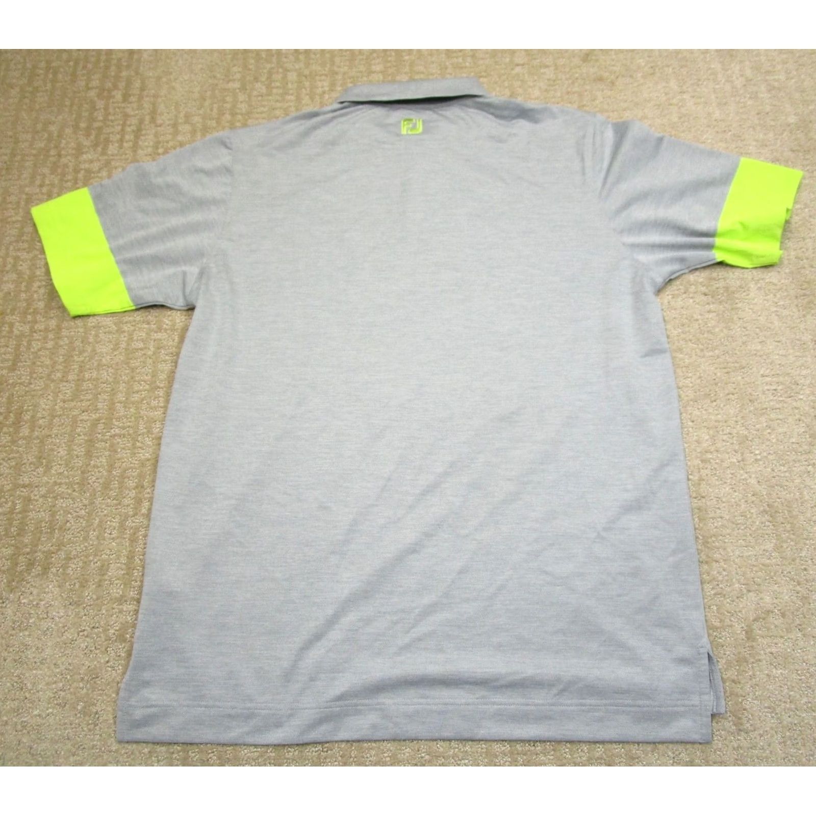 Footjoy FootJoy Polo Shirt Men L Gray Neon FJ Performance Short Sleeve Golfing Shirt Size US L / EU 52-54 / 3 - 3 Thumbnail