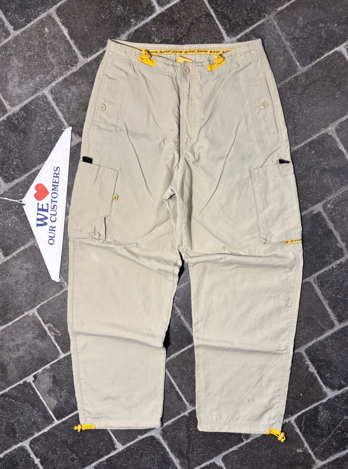 Airwalk 90s AirWalk Cargo Pants Vintage Ripstop Multi Drawstring Size US 30 / EU 46 - 16 Thumbnail