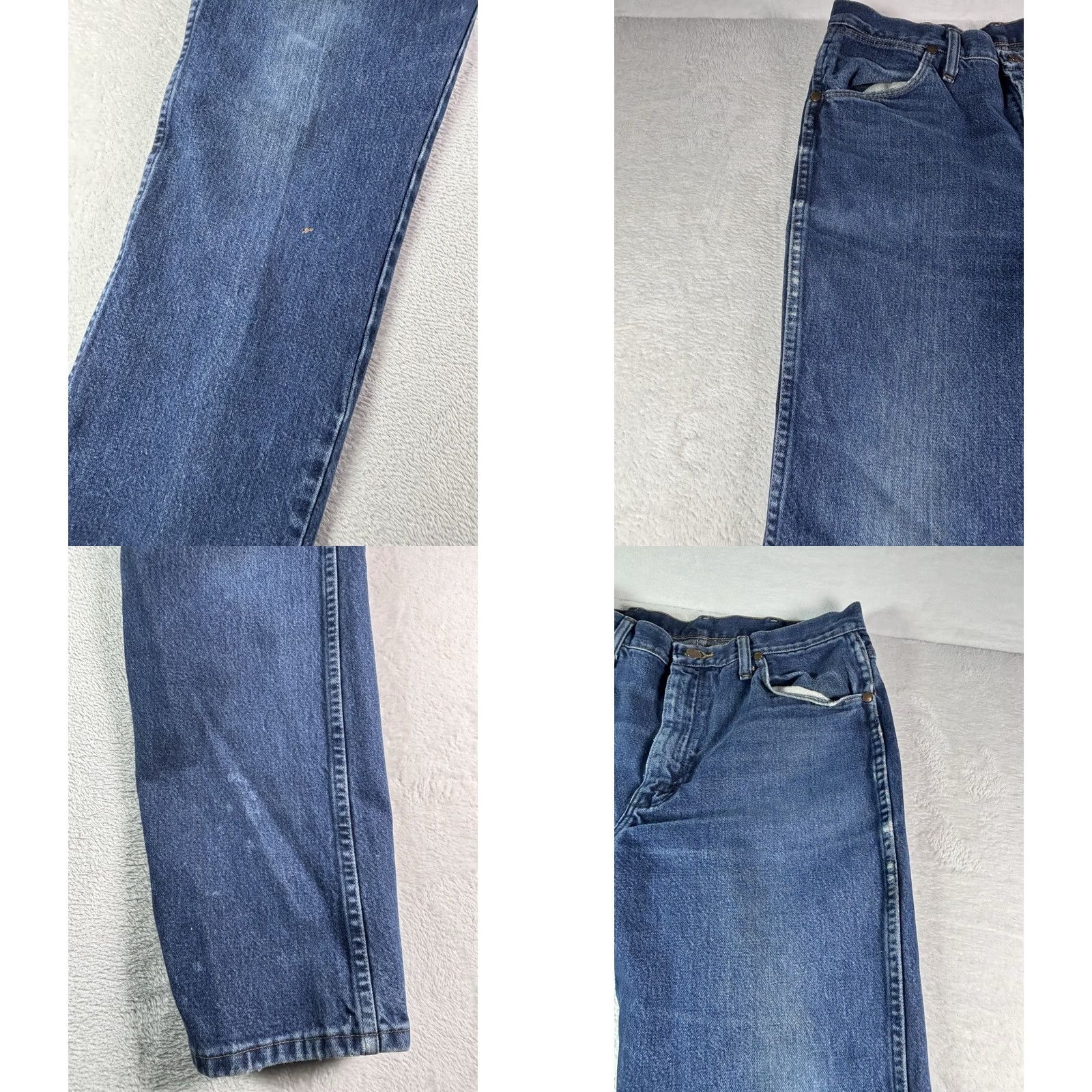 Wrangler Wrangler Jeans Men’s Regular 34x30 Medium Wash Denim Cowboy Workwear Straight 5-Pocket USA Cowboy Cut Denim Jeans Mens Size US 34 / EU 50 - 10 Thumbnail