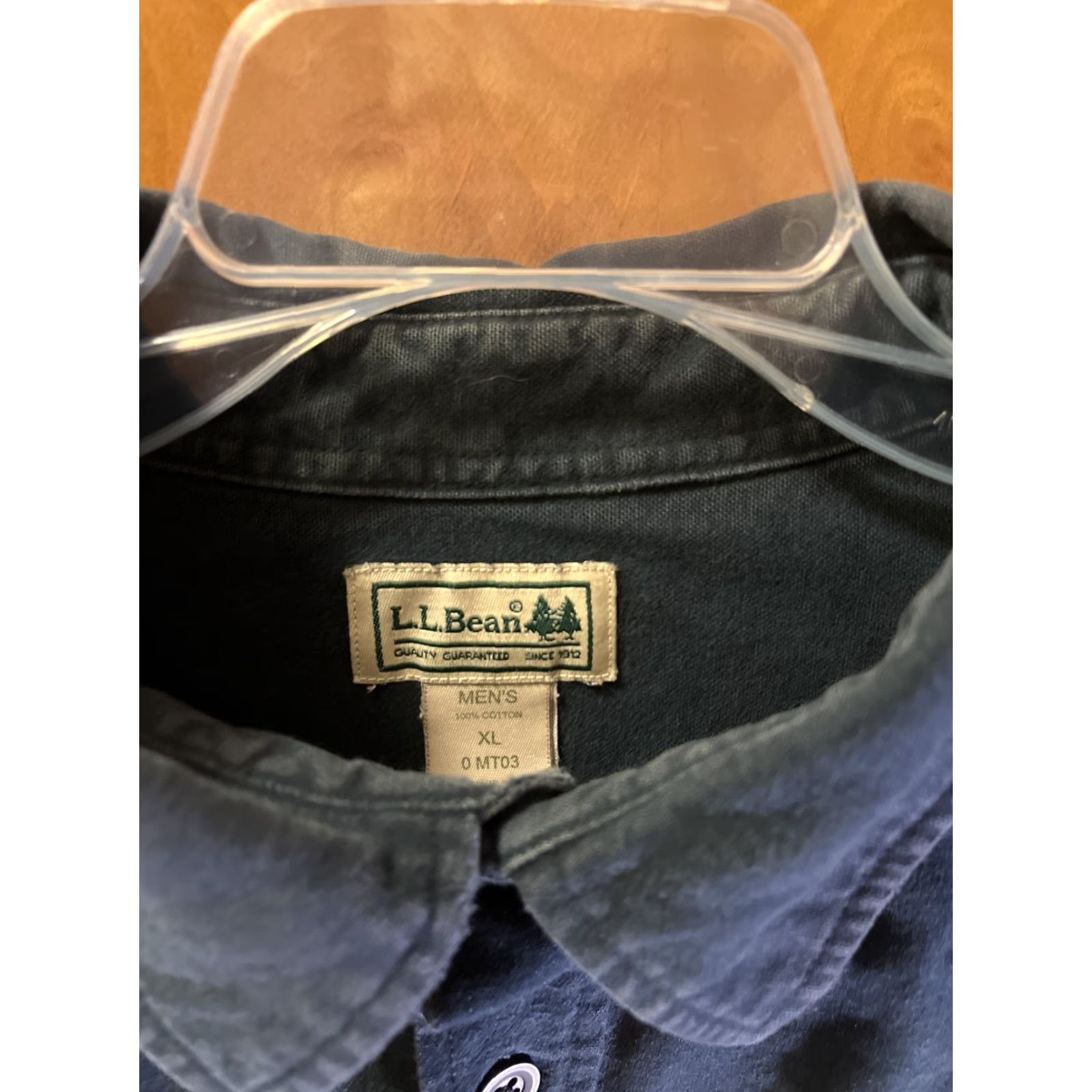 Vintage VINTAGE L.L. BEAN Men's Heavyweight Blue Flannel Button-Down Shirt Long Sleeve XL Casual Winter Fall Spring Size US XL / EU 56 / 4 - 2 Thumbnail