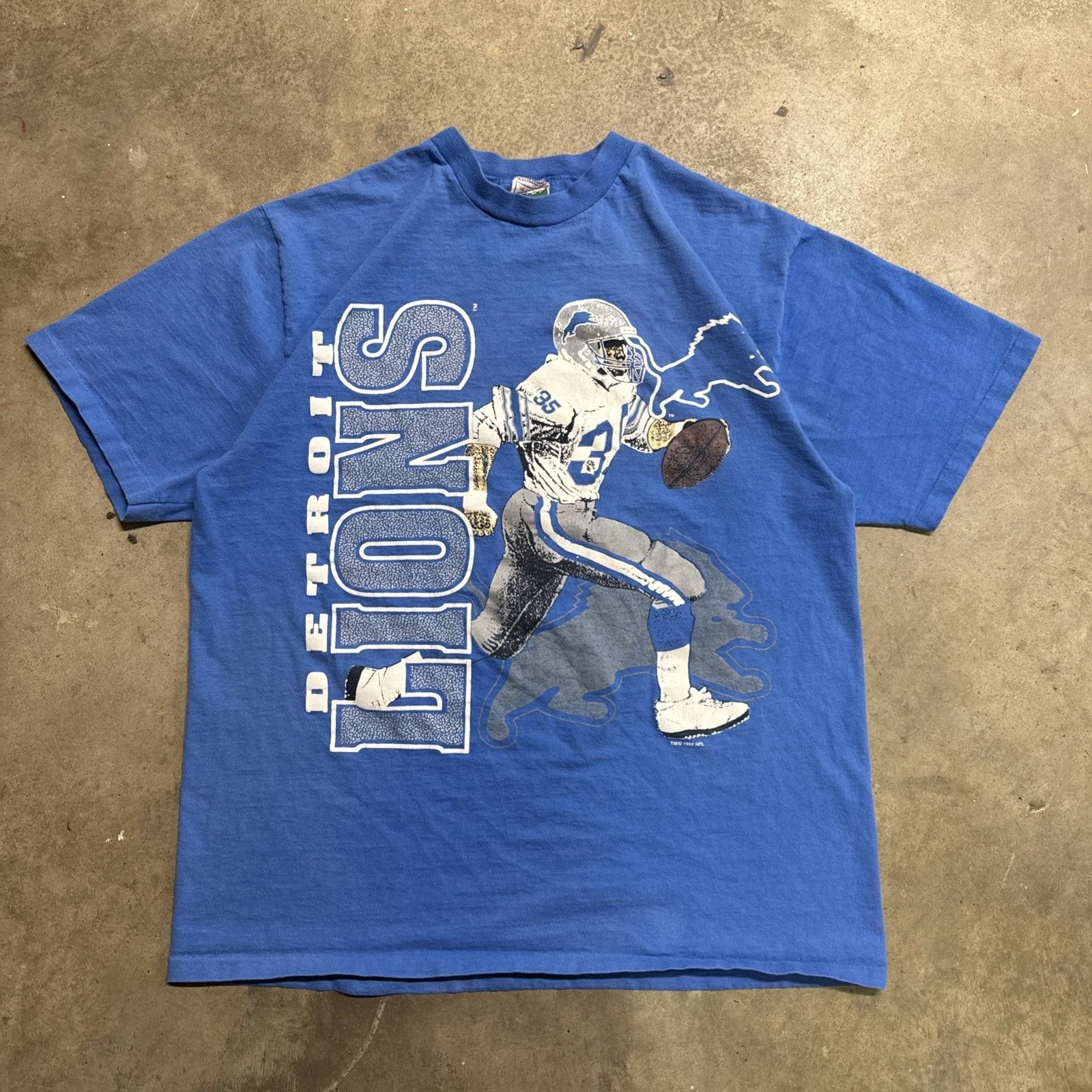 NFL Vintage Detroit Lions Shirt Mens Large Blue 90s Football NFL Size US L / EU 52-54 / 3 - 1 Thumbnail