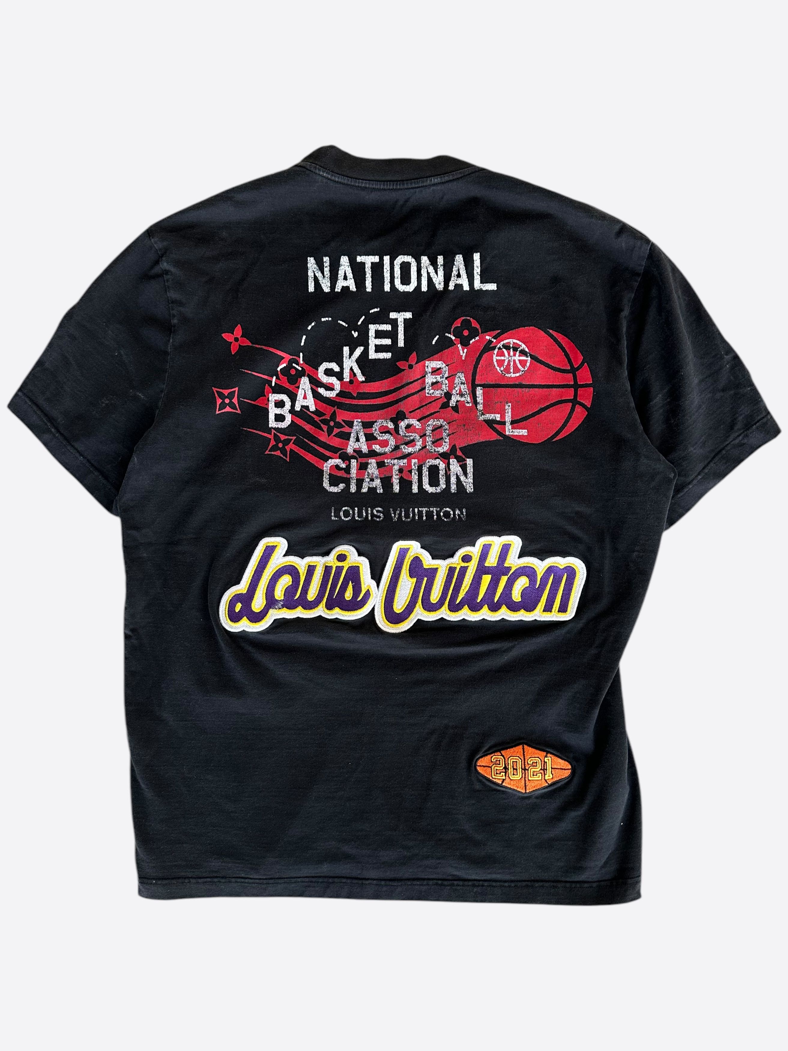 Louis Vuitton Louis Vuitton NBA Black Embroidered Patches T-Shirt Size US L / EU 52-54 / 3 - 2 Thumbnail