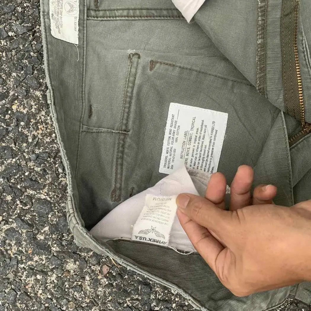 StraightFaded Japanese Vintage Trousers Faded Utility Avirex Combat Cargo Size US 29 - 7 Thumbnail
