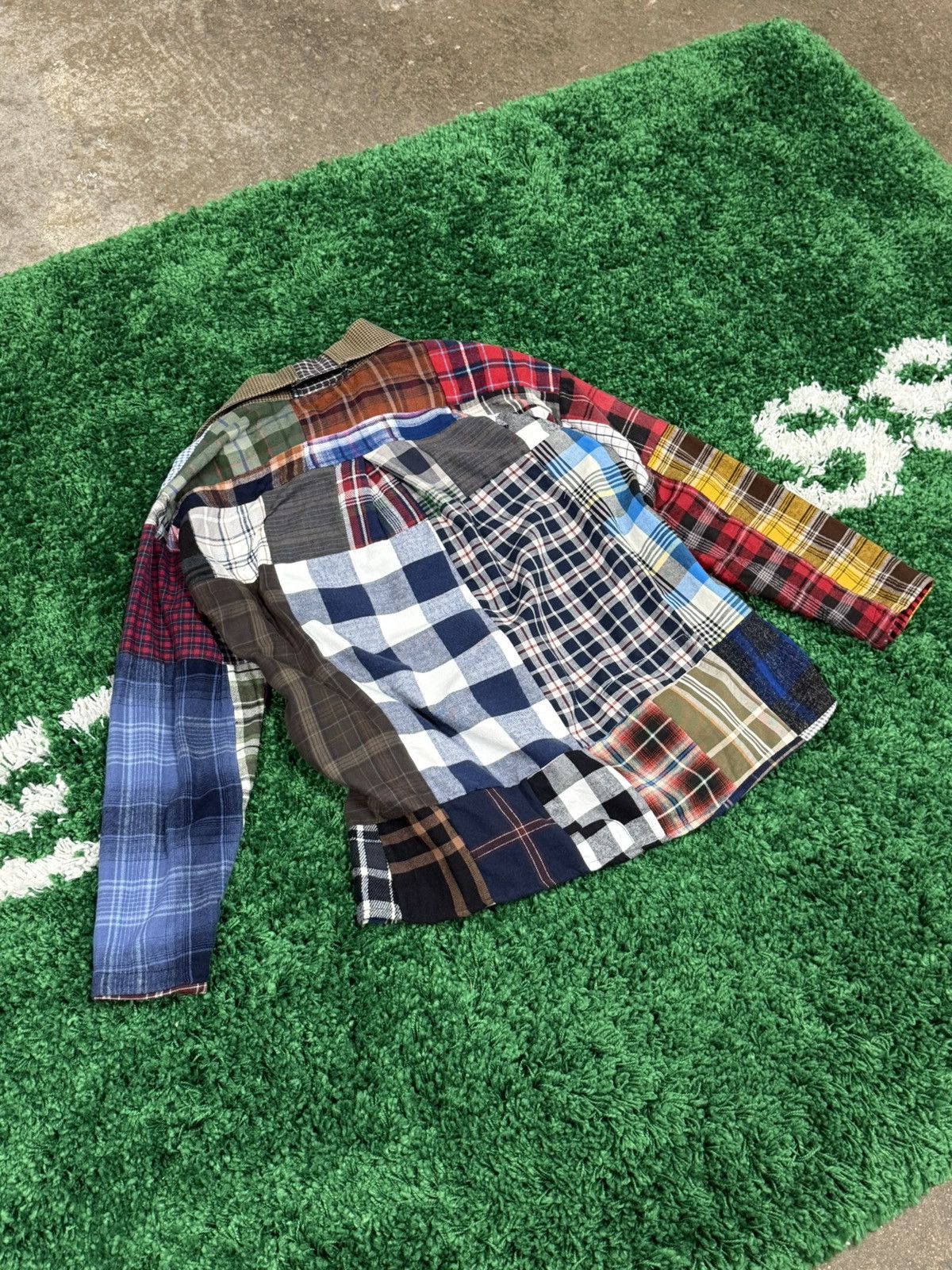 Other Strange Patchwork Patch Flannel Shirt Small Clown Pied Size US S / EU 44-46 / 1 - 5 Thumbnail