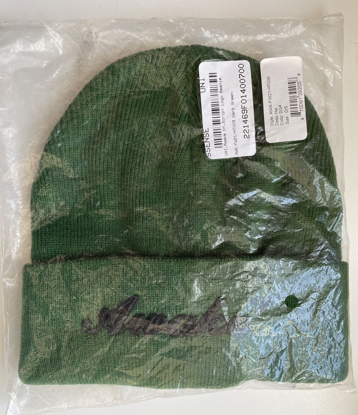 Awake NY AWAKE NY Script Logo Beanie GREEN Size ONE SIZE - 2 Thumbnail