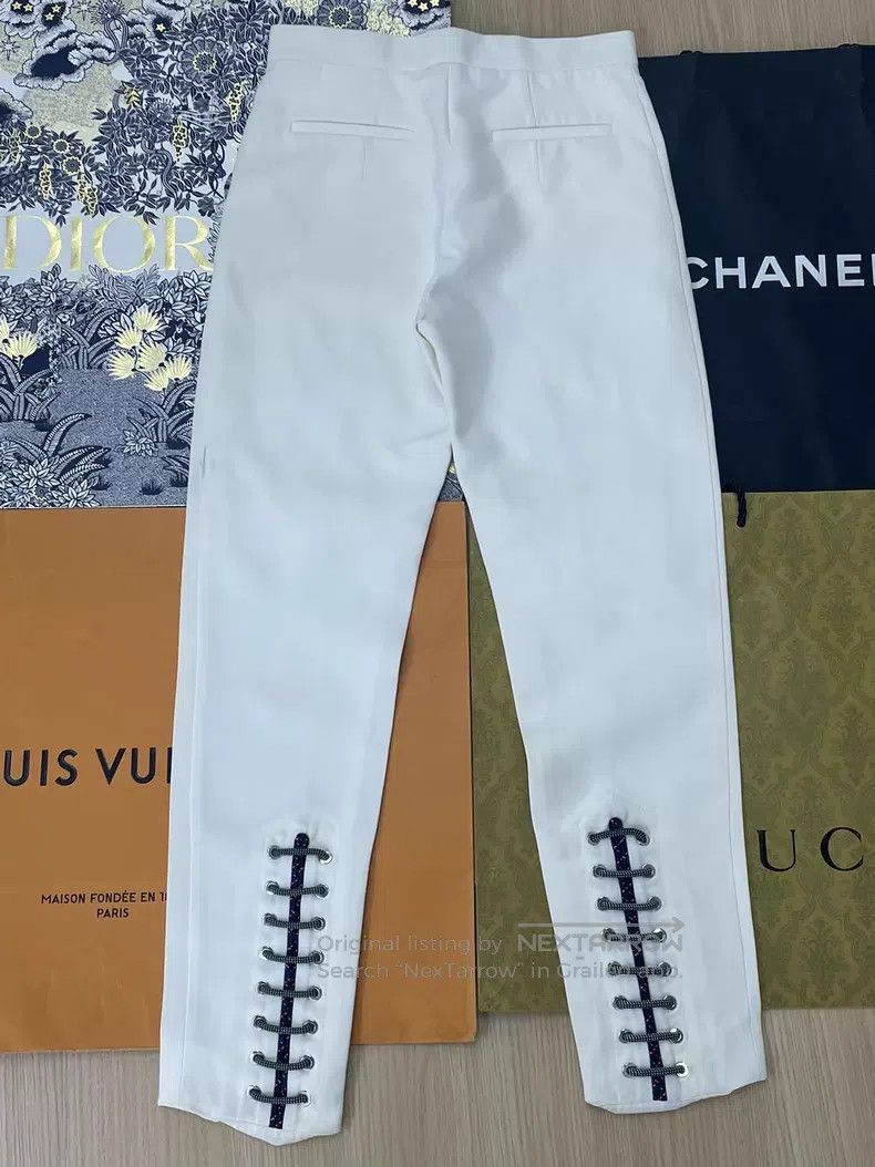 Balenciaga Balenciaga White Tie Waist Long Pants Size US 36 / EU 52 - 2 Thumbnail