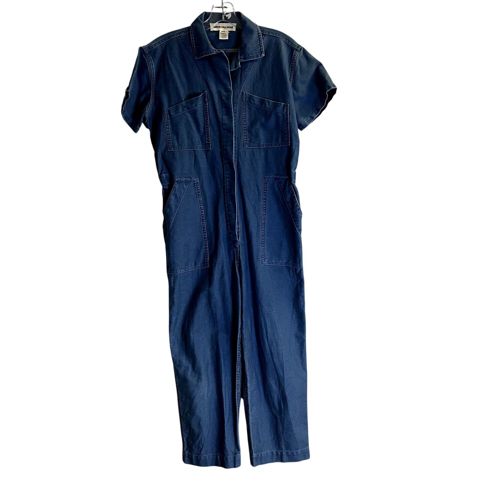 Caron Callahan Caron Callahan Crawford Jumpsuit Blue denim size XS Size 25" / US 0 / IT 36 - 4 Thumbnail