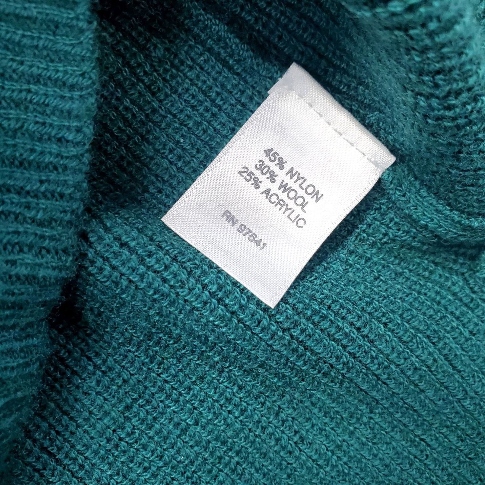 J. Jill J. Jill Sweater Dress Womens L Green Wool Blend Side Slit Crew Neck Pullover Size L / US 10 / IT 46 - 7 Thumbnail