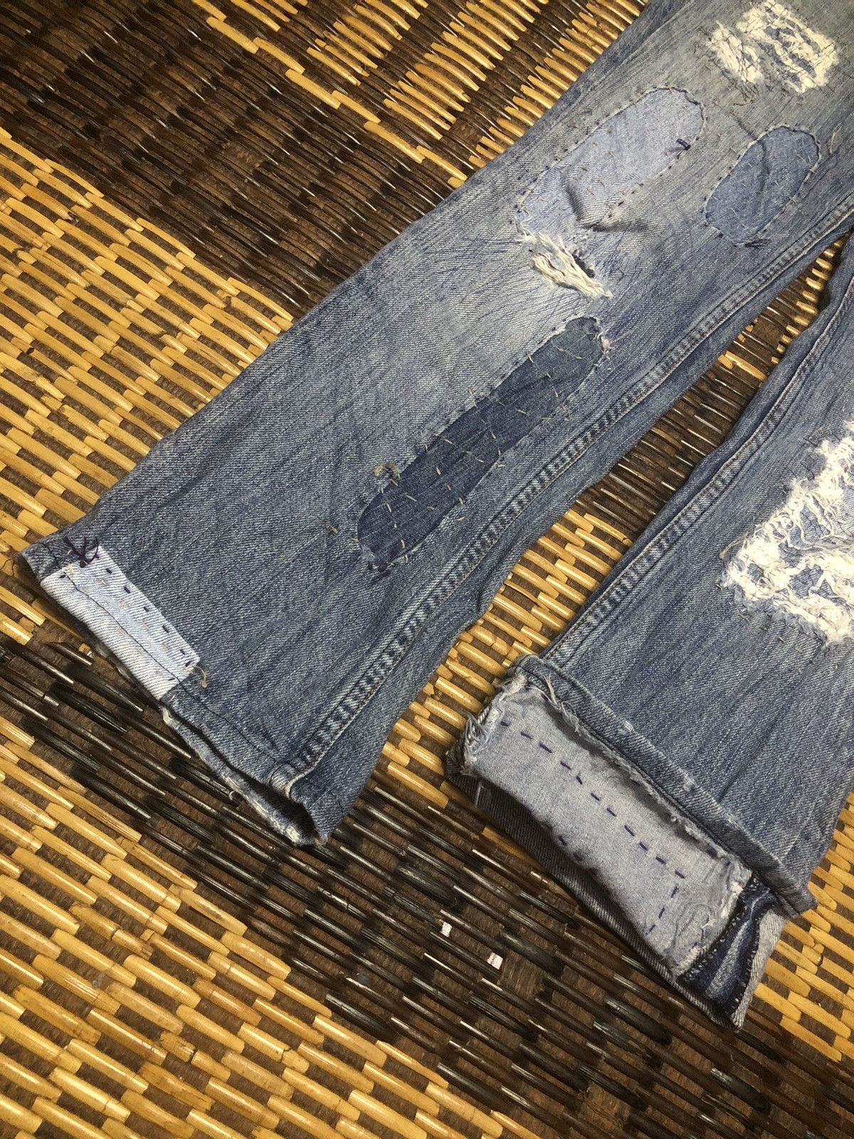Designer × Vintage VINTAGE HABITUAL WITH PROJECT ALABAMA PATCHWORK JEANS Size 29" - 7 Thumbnail