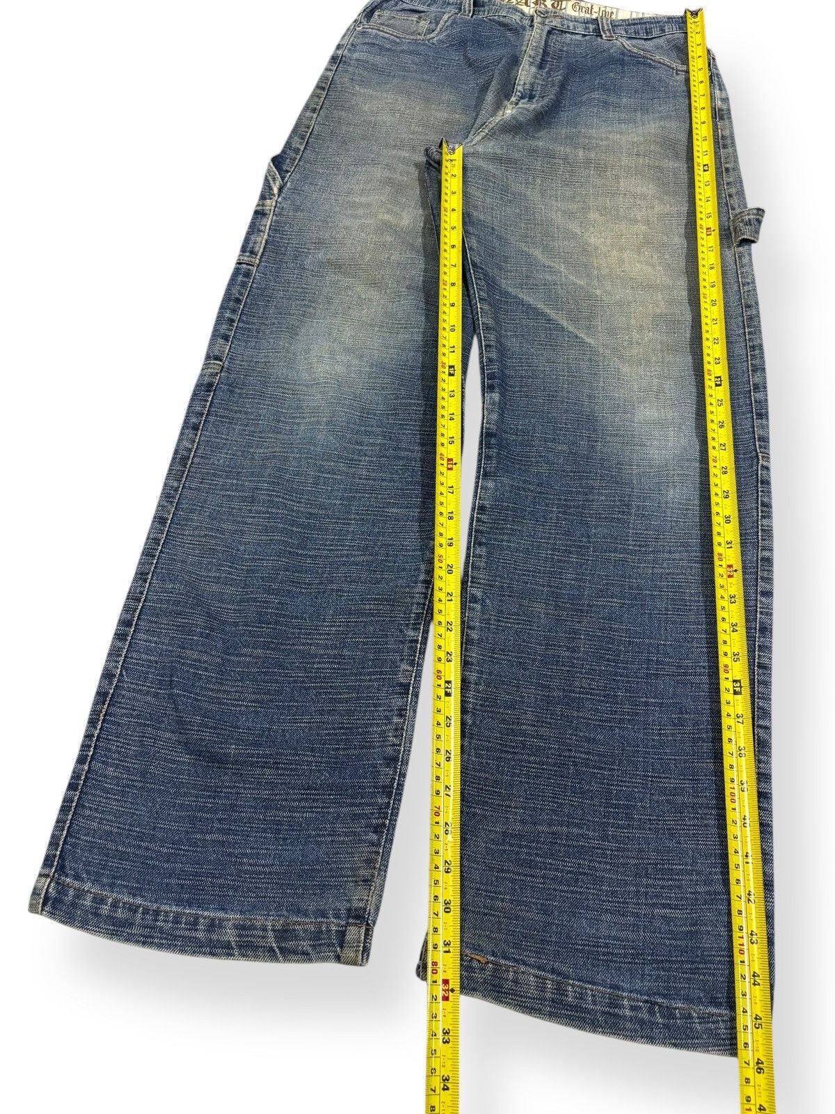 JNCO Vintage 90s Conart Faded Washed Baggy Carpenter Jeans Size US 33 - 12 Thumbnail