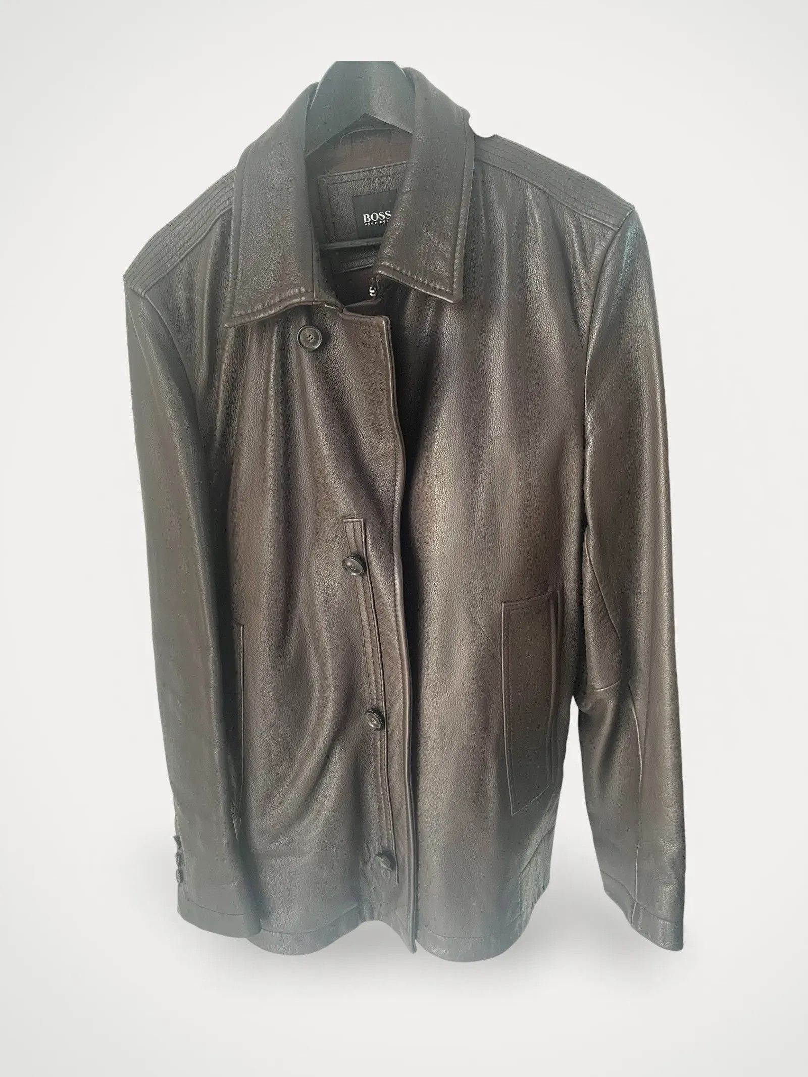 Hugo Boss Hugo Boss Leather Jacket Size US M / EU 48-50 / 2 - 1 Thumbnail