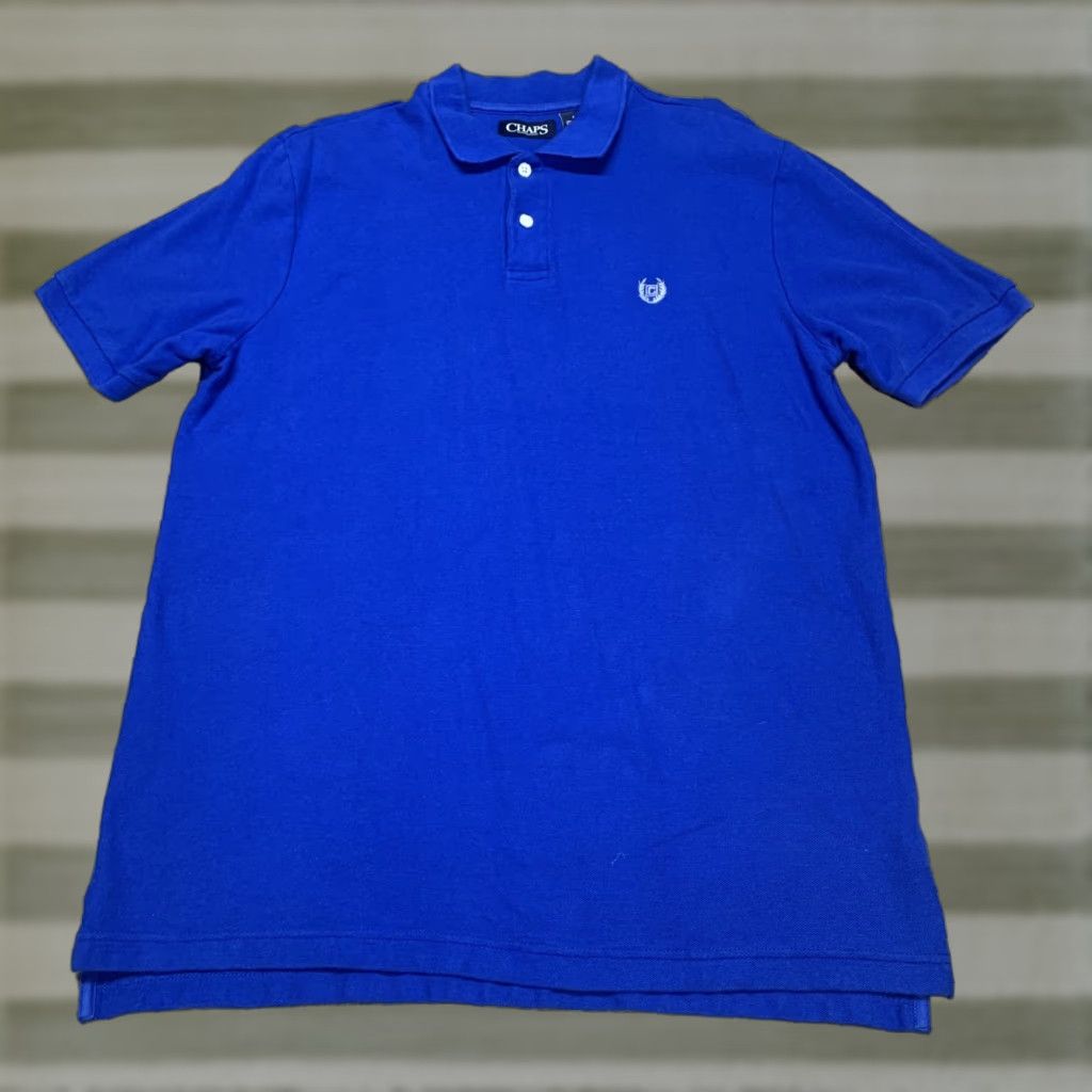 Chaps Chaps Polo Shirt Mens Medium Blue Casual Embroidered Beach Golf Lounge Cotton Size US M / EU 48-50 / 2 - 1 Thumbnail