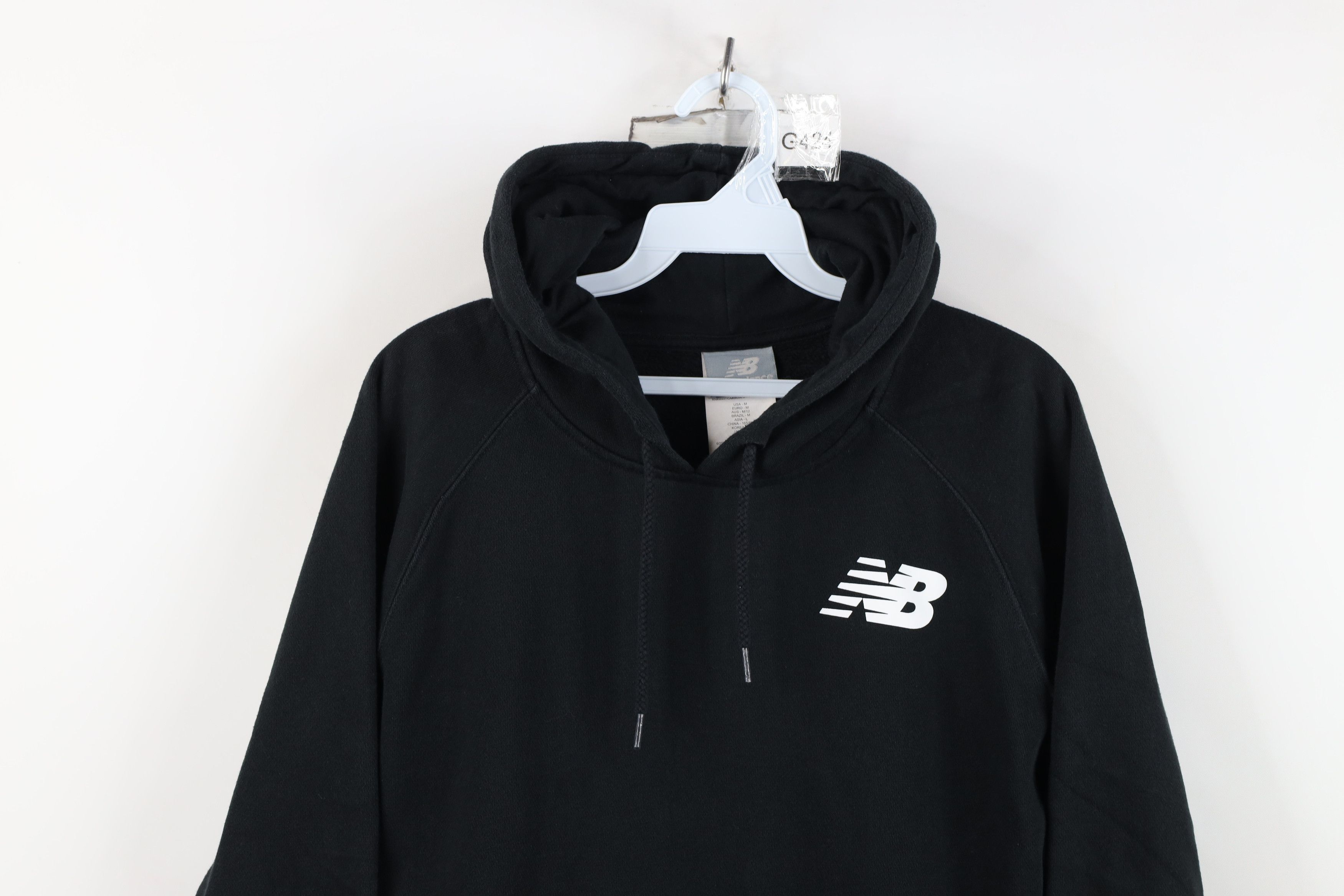 New Balance Vintage Y2K New Balance Monogram Hoodie Sweatshirt Black Size M / US 6-8 / IT 42-44 - 2 Thumbnail