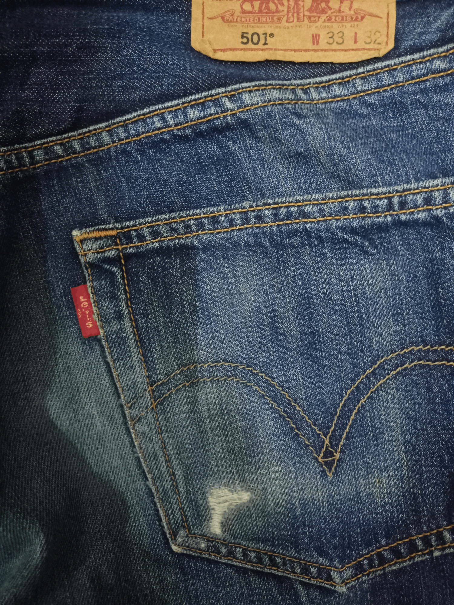 Levi's × Levi's Vintage Clothing Vintage 90s Levis 501 Blue Wash Distressed Baggy Jeans 34x30 Size US 34 / EU 50 - 8 Thumbnail