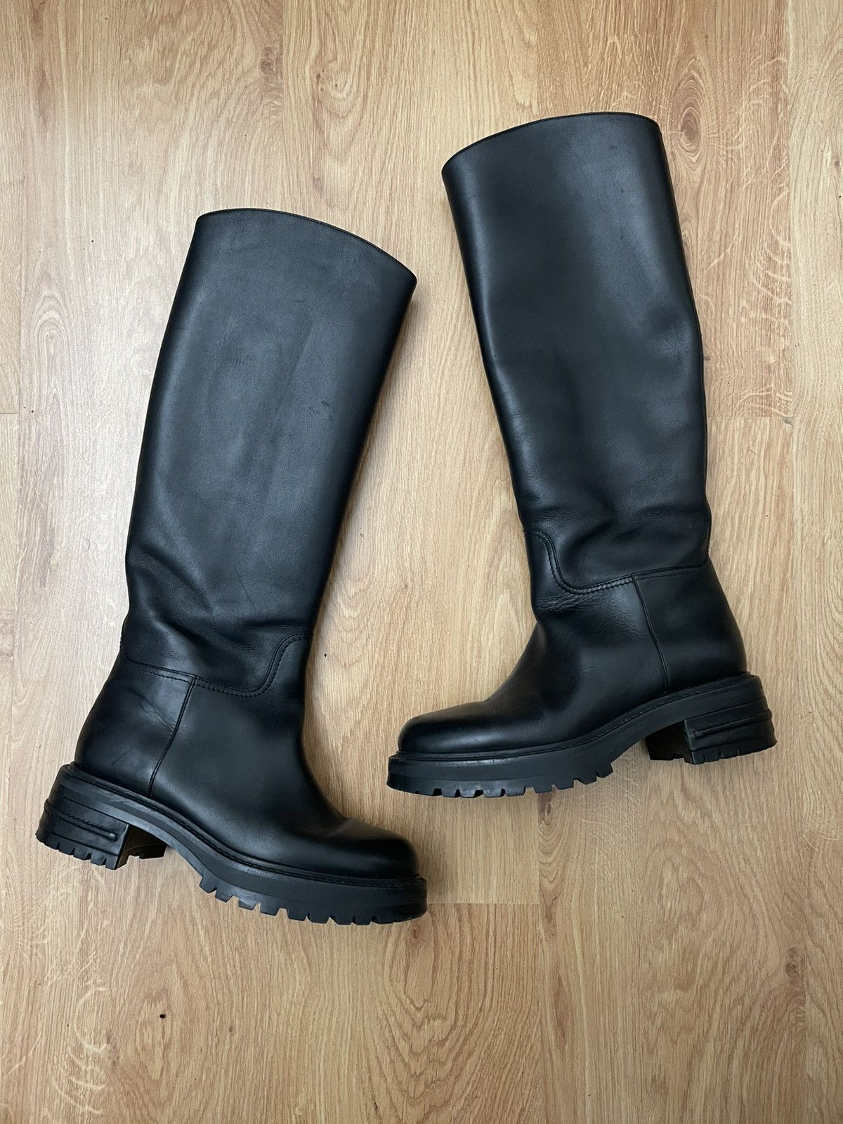 Dior leather horse riding boots