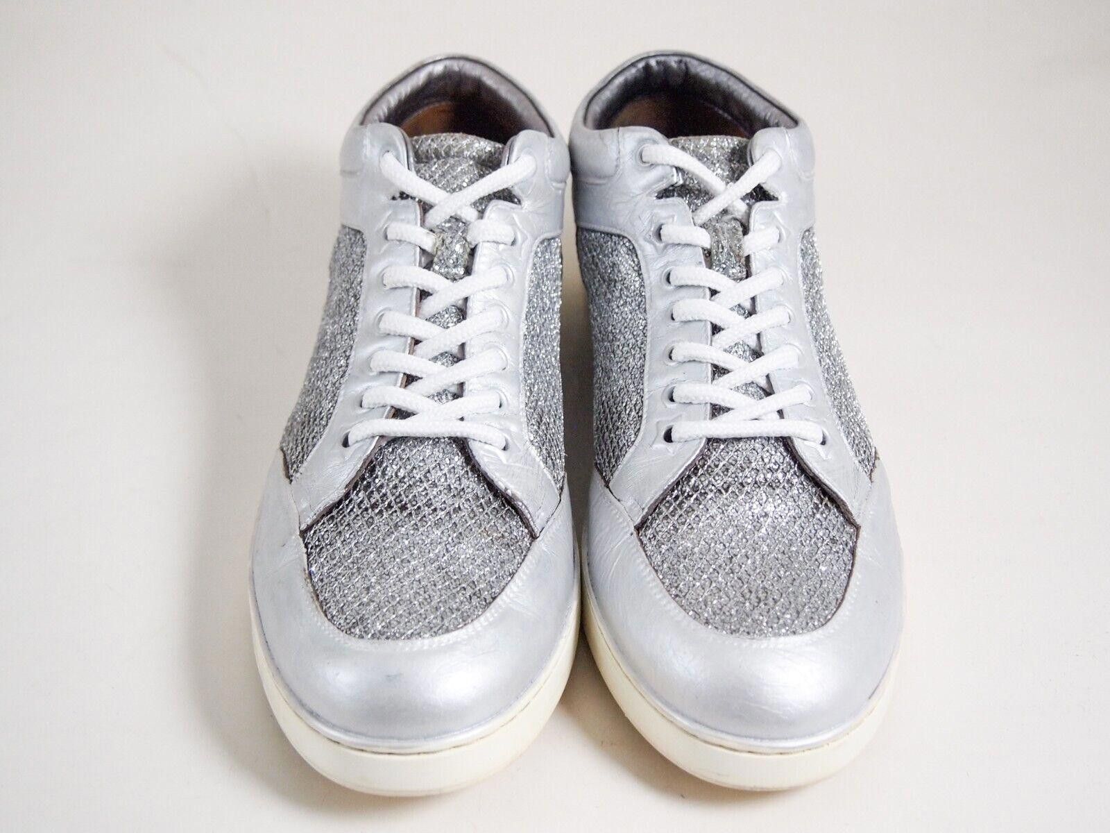 Jimmy Choo Jimmy Choo Sneakers Silver Leather Mesh US 10.5 EU 40.5 Size US 10.5 / IT 40.5 - 3 Thumbnail