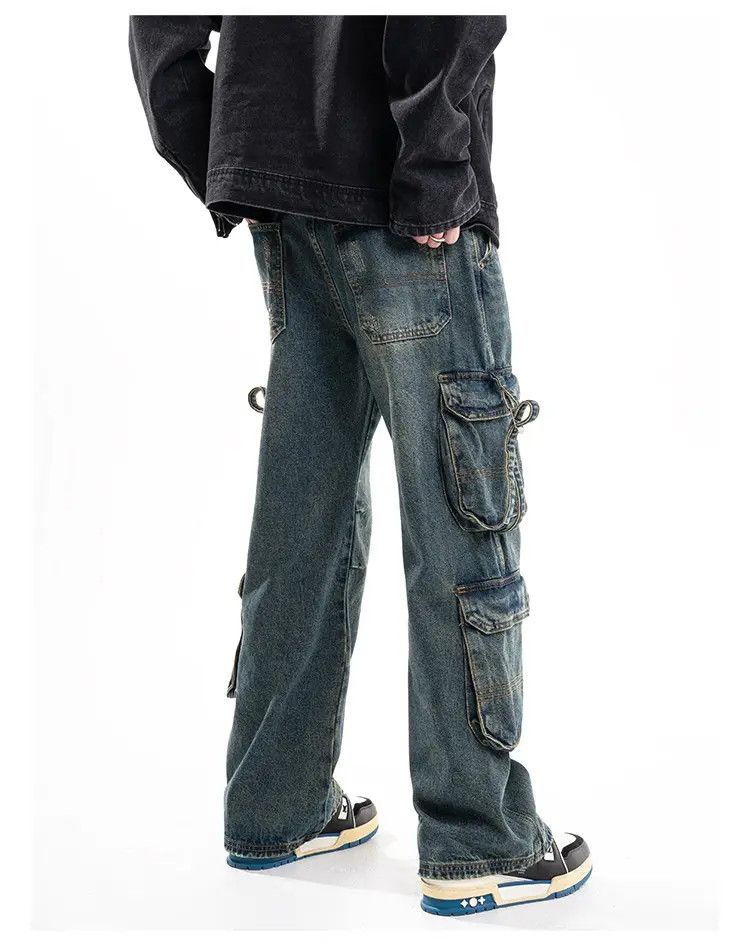 Japanese Brand × Jean Blue Cargo Denim Jeans Size US 32 / EU 48 - 3 Thumbnail