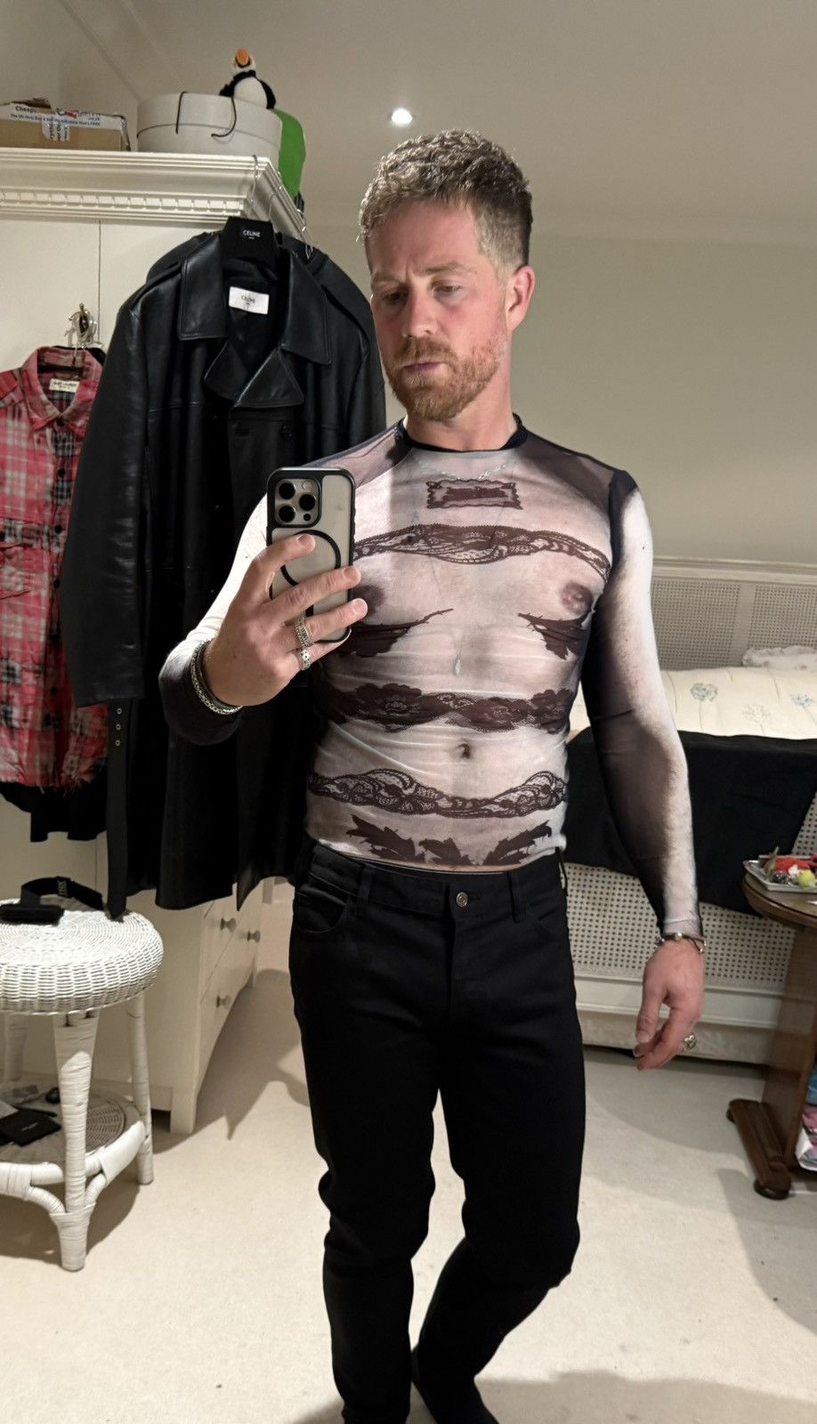 Jean Paul Gaultier Jean Paul Gautier bodysuit tits & ass sheer t shirt $500 S Size US S / EU 44-46 / 1 - 9 Thumbnail