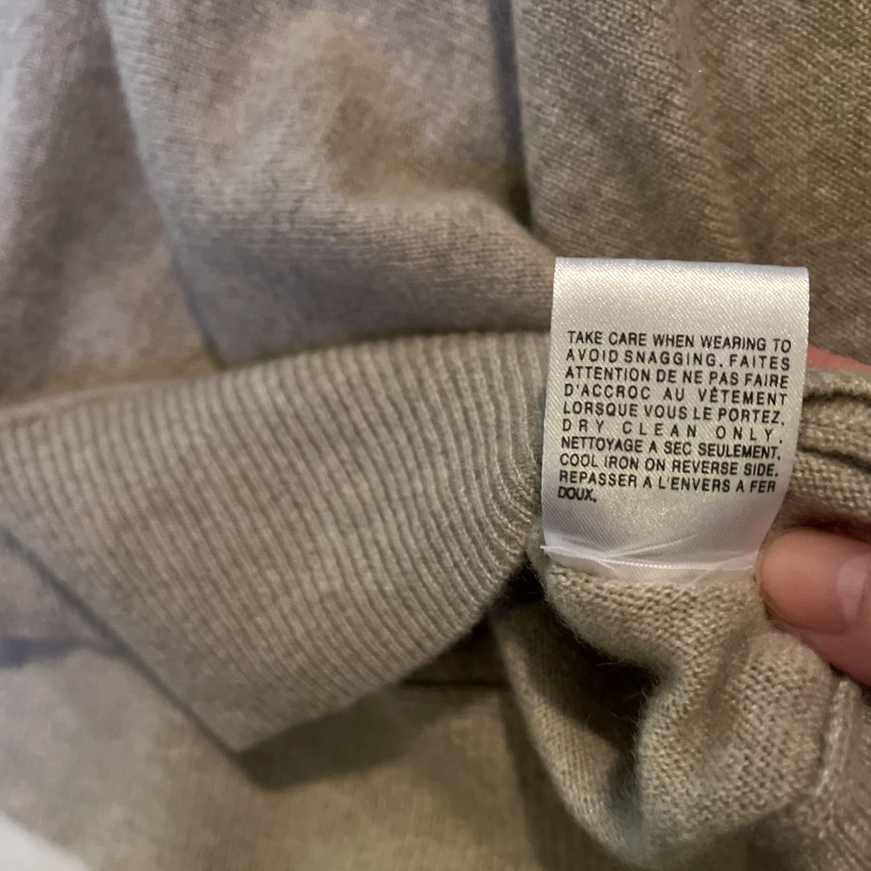 Allsaints ALLSAINTS Spitalfields Women’s Beige 100% Cashmere Roll Neck Sweater US 2 UK6 Size XS / US 0-2 / IT 36-38 - 7 Thumbnail