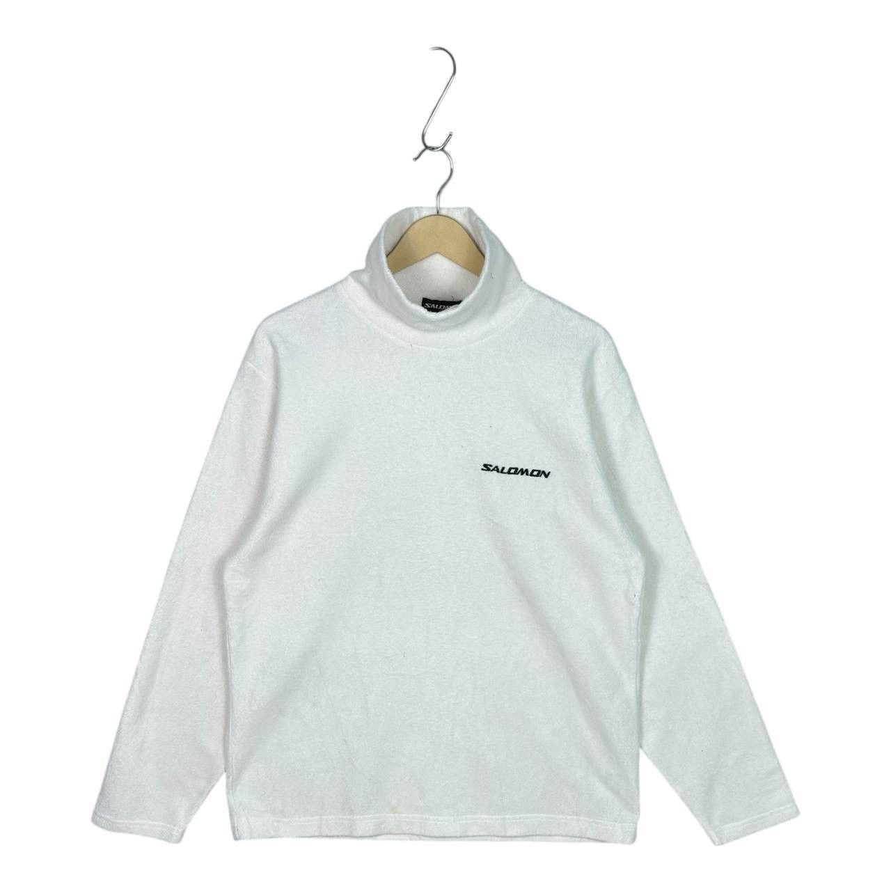 Salomon Salomon Vintage High Neck Fleece Sweater White Tech Gorpcore Size US M / EU 48-50 / 2 - 1 Thumbnail