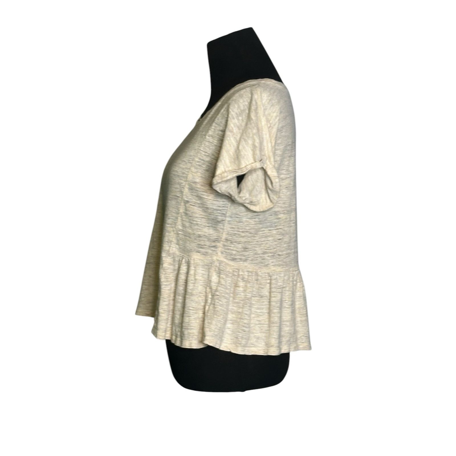 Madewell Madewell Antique Cream Linen Short Sleeves Tee size XS Size XS / US 0-2 / IT 36-38 - 7 Thumbnail