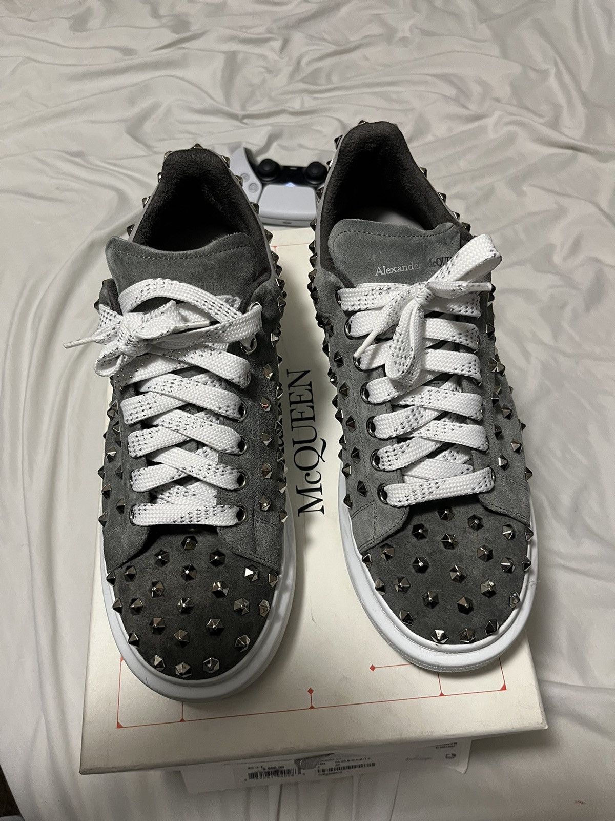 image of Alexander Mcqueens Shoes in Grey, Men's (Size 10.5)