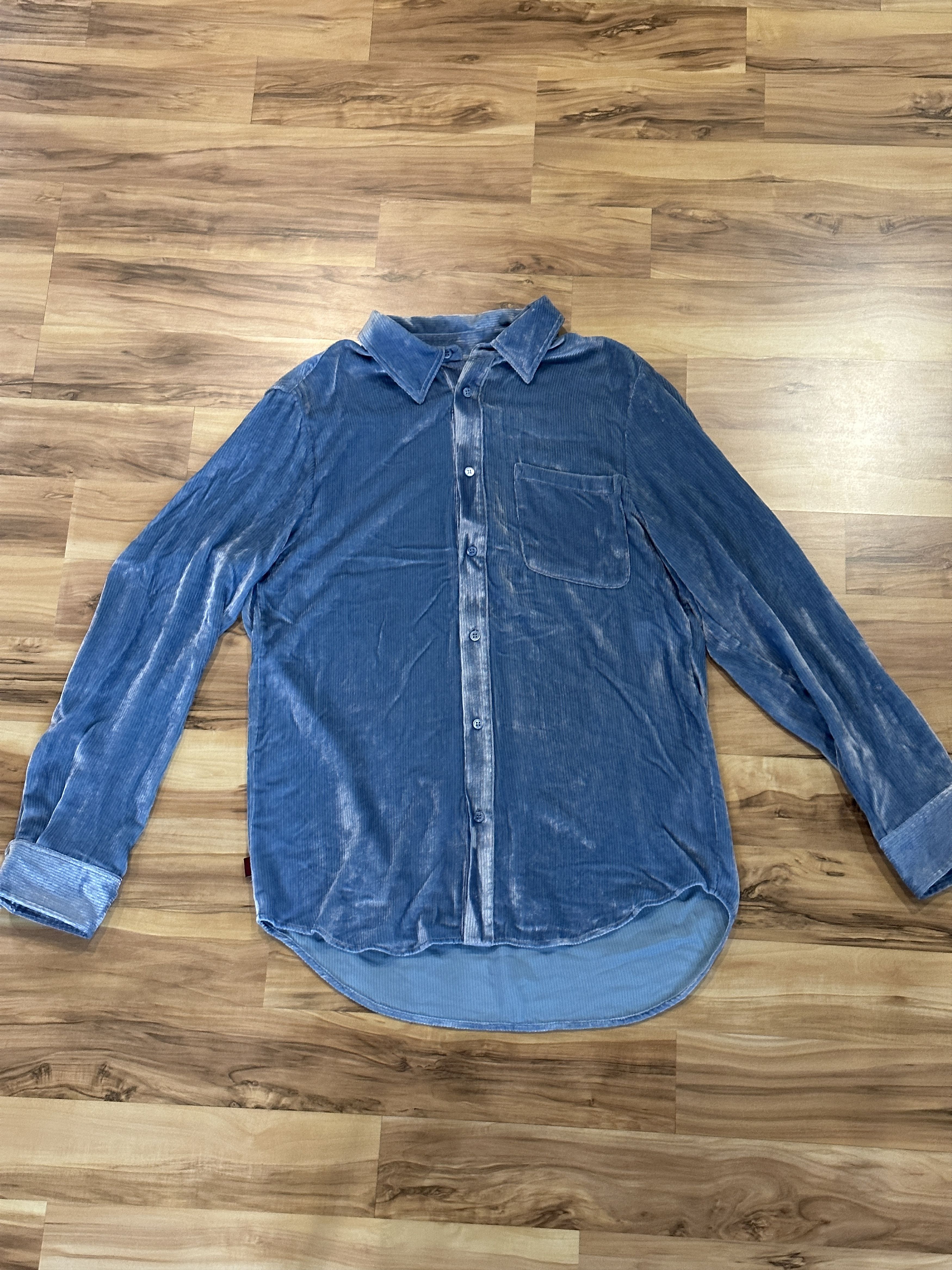 Sies Marjan Sies Marjan Light Blue Silk Corduroy Button Up Size US S / EU 44-46 / 1 - 2 Thumbnail