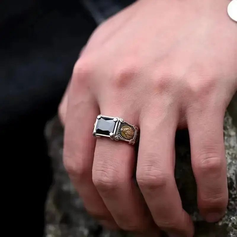 Jewelry × Vintage Vintage Silver Plated Black Zircon Virgin Mary Ring Size ONE SIZE - 5 Thumbnail