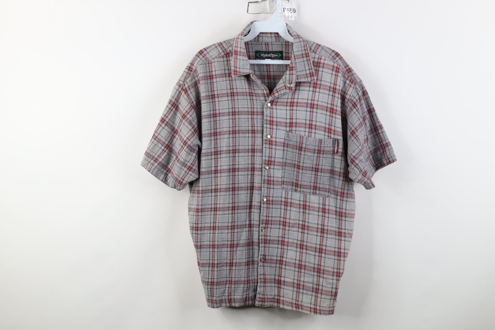 Vintage Vintage 90s Troy Lee Designs Racing Snap Button Shirt USA Size US M / EU 48-50 / 2 - 1 Thumbnail